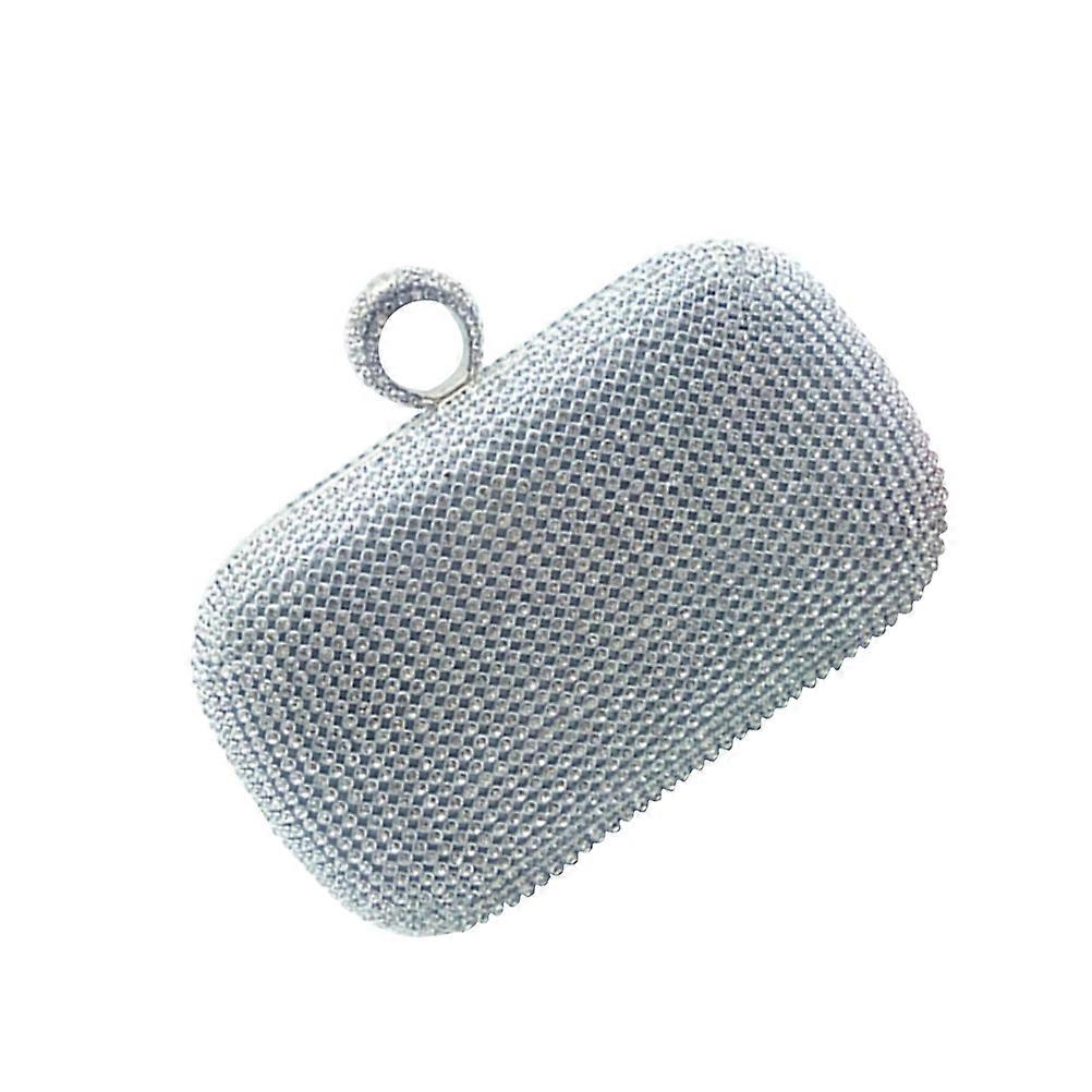 Handbag Weddings Formal Bride Handbags Shiny Pure Handmade Silver 6.3×3.9×2.0in Carrying Essentials 1 Piece