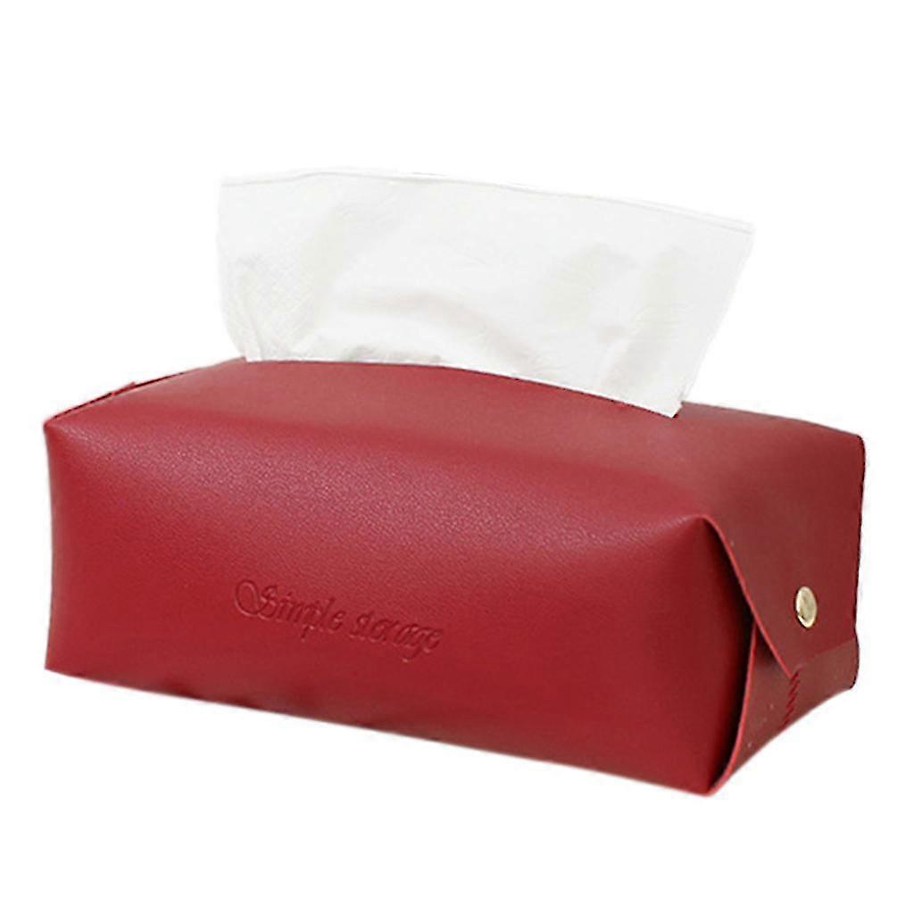 Leather Tissue Box Draw Paper Napkin Tissues Holder Desktop Papers Container 2025