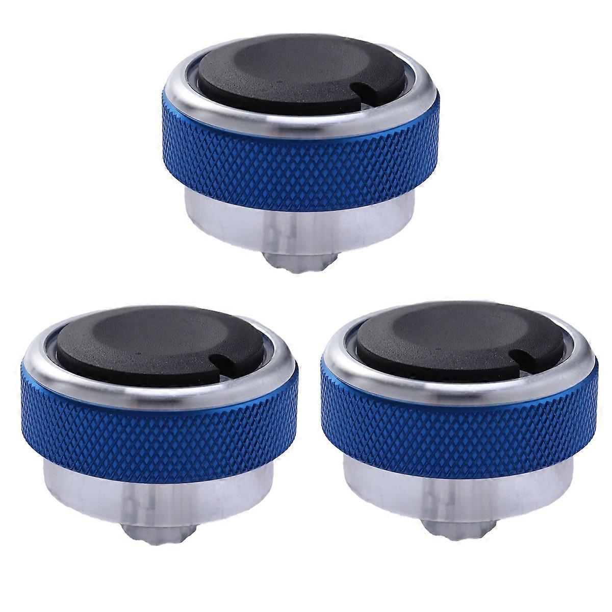 Air Conditioning Panel Knob Blue 3Pcs For Focus 2 3 Easy Installation Light Transmission 3.70X3.70X3.00CM