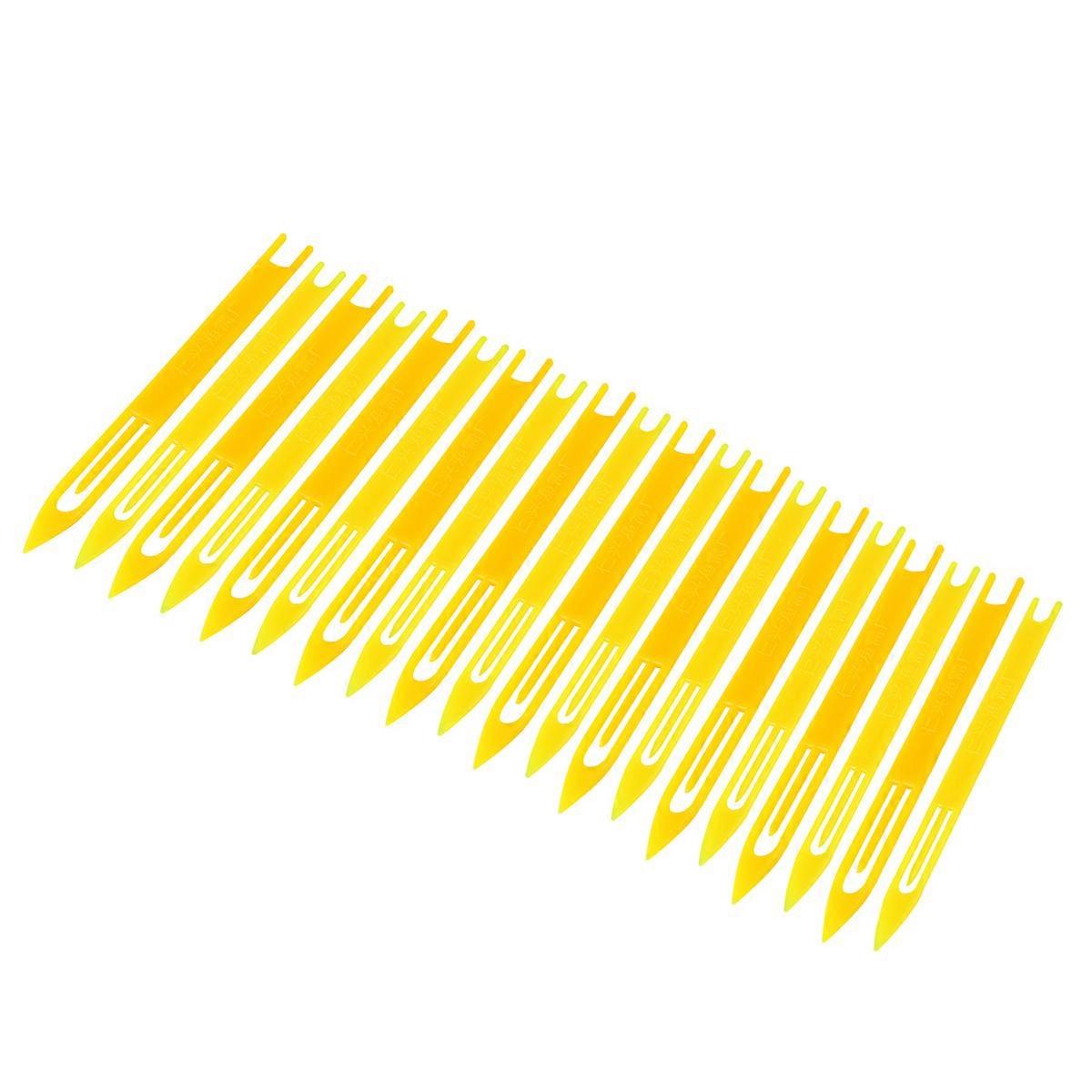 Yellow Plastic Knitting Shuttles for Fishing Net Repair with Durable Quality 20 Pieces