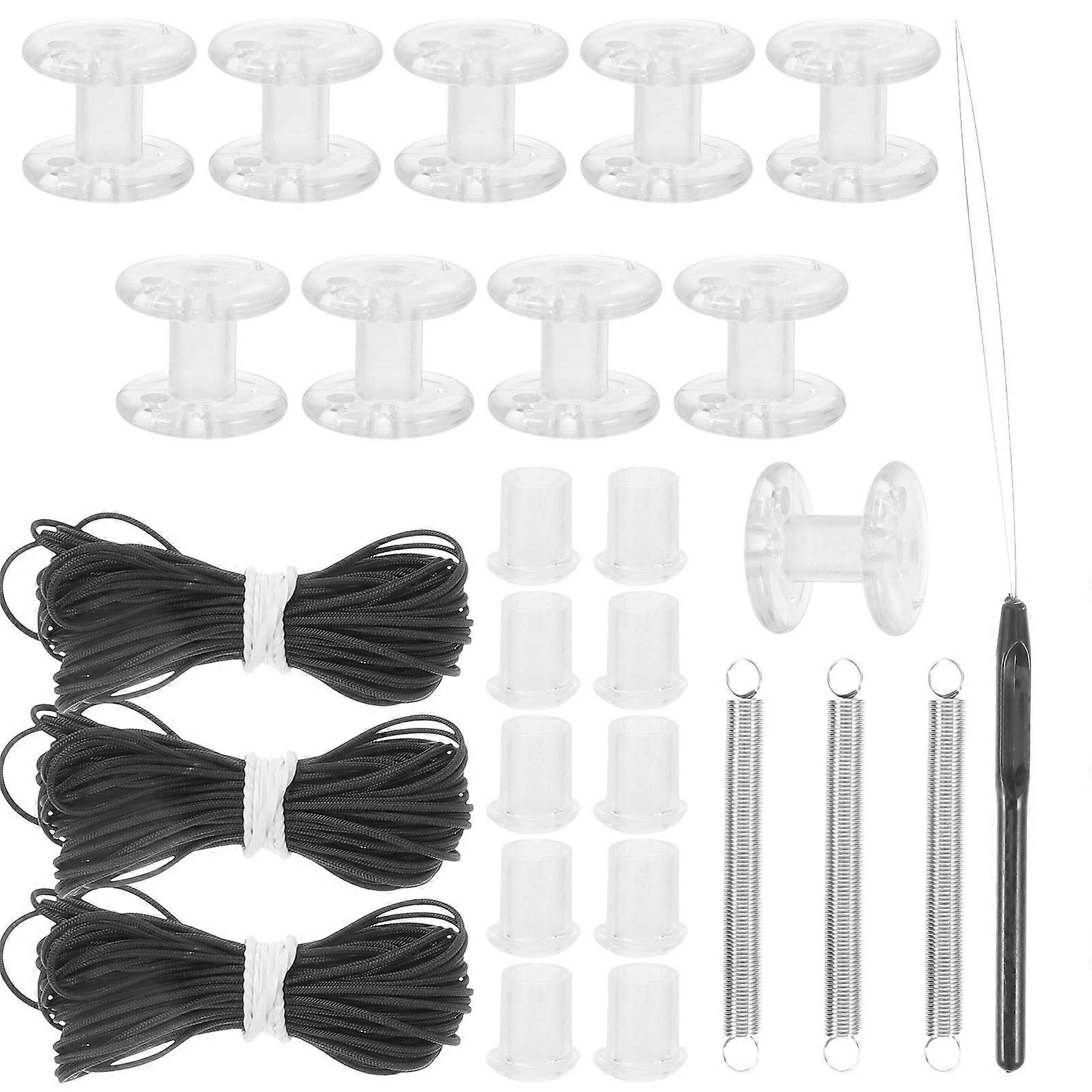 1 Set Window Shade Repair Kit with Wheels Plugs and Pull Ropes Accessories