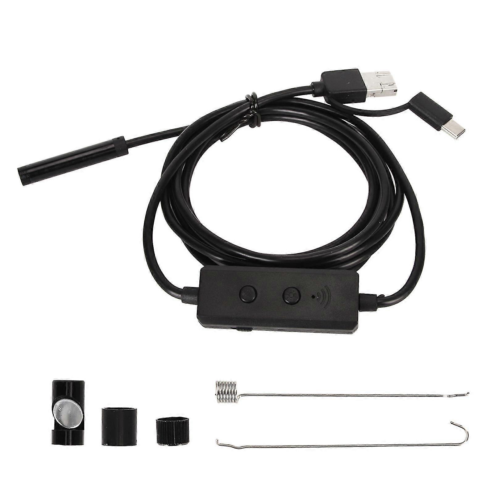 Endoscope Camera with 8 LED Lights Waterproof 8mm 2MP WiFi Inspection Camera for Android for IOS for Windows