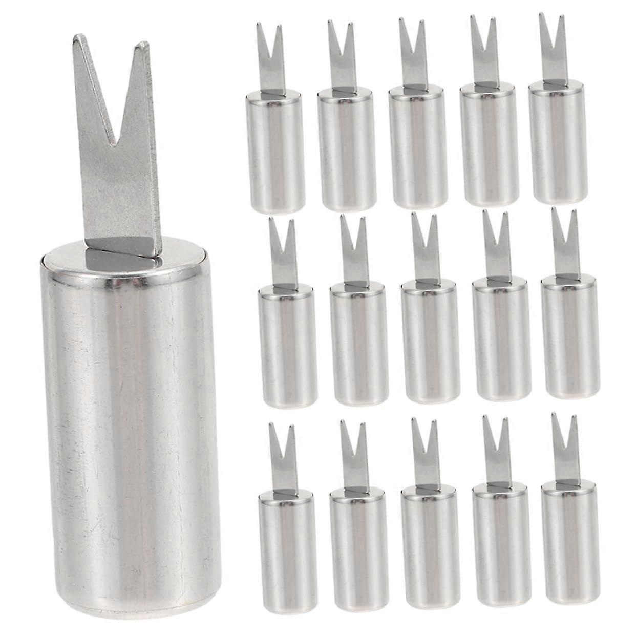 Stainless Steel Corn Skewers 20 Pack Reusable Grill Corn Holders Small Corn Tines For Barbecue Frying Pan