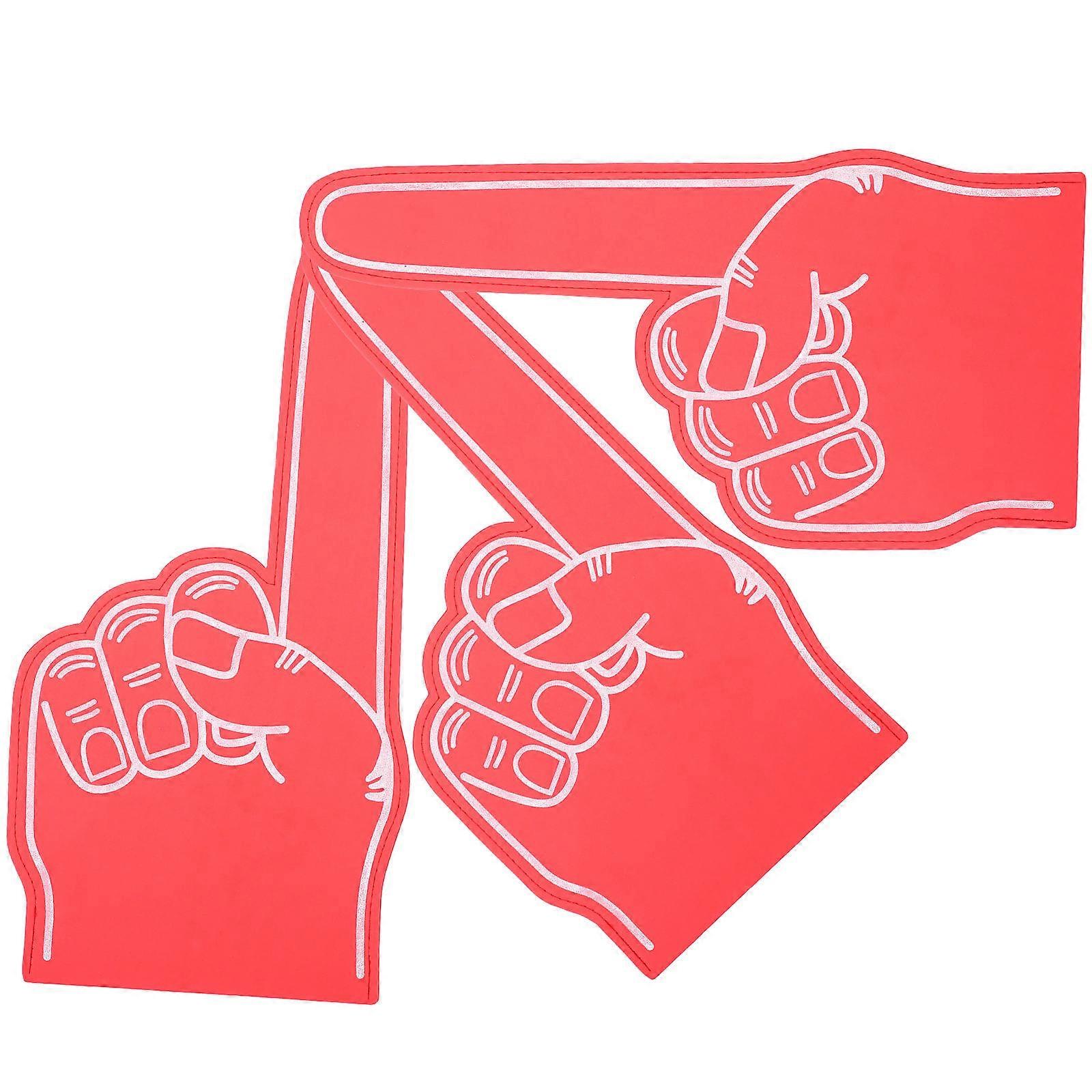 3Pack Foams Fingers Cheerleading Props For Sports Games Team Spirit Display In Red Foam