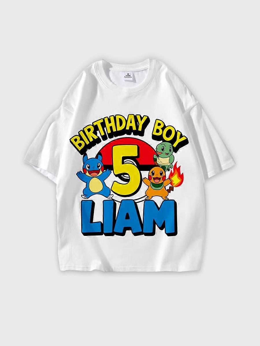 T-shirt round neck Cartoon Pattern loose short sleeve E1116