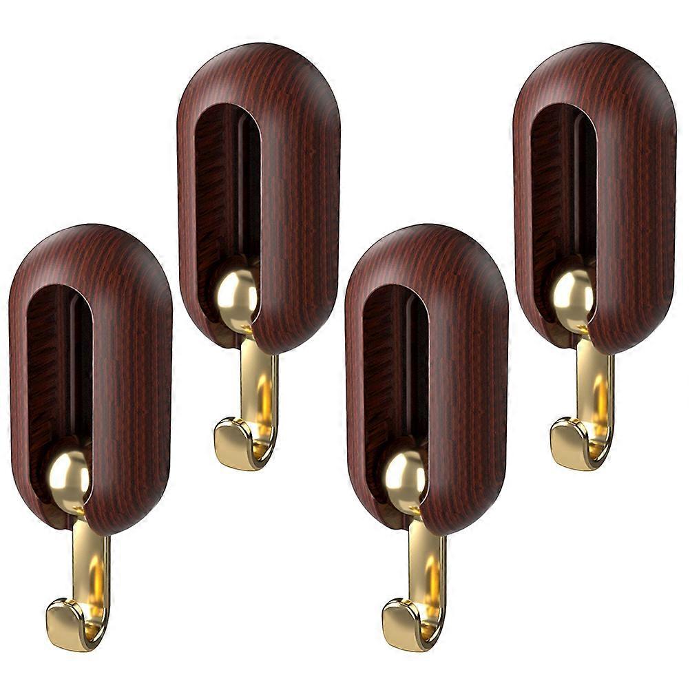 Coffee Wall Hooks for Home 4pcs Retractable Rotary ABS Material Perfect for Coats Towels Bathrooms