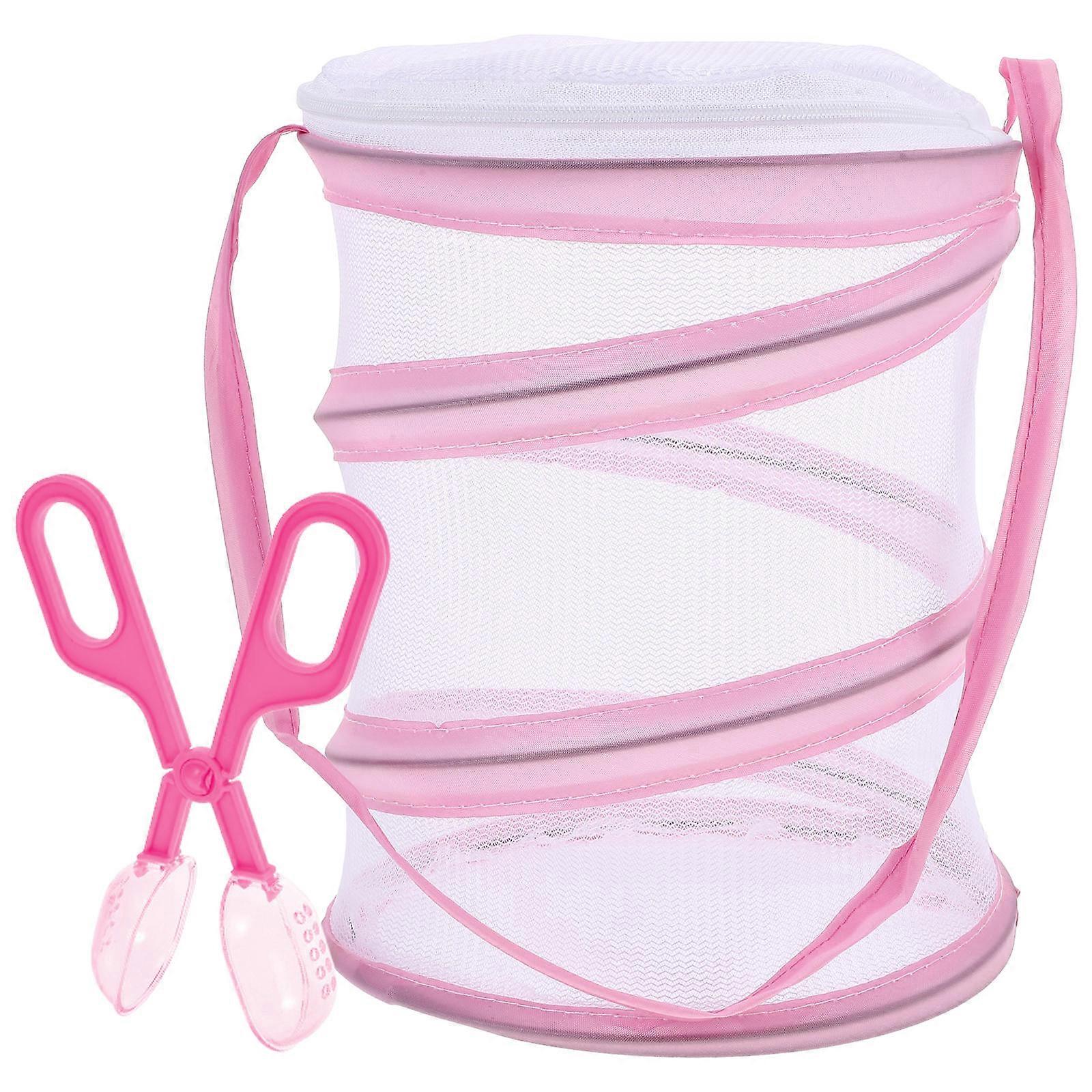 Insect Cage Mesh Habitat With Zipper Design Suitable For Outdoor Adventures Transparent Material 2Pcs