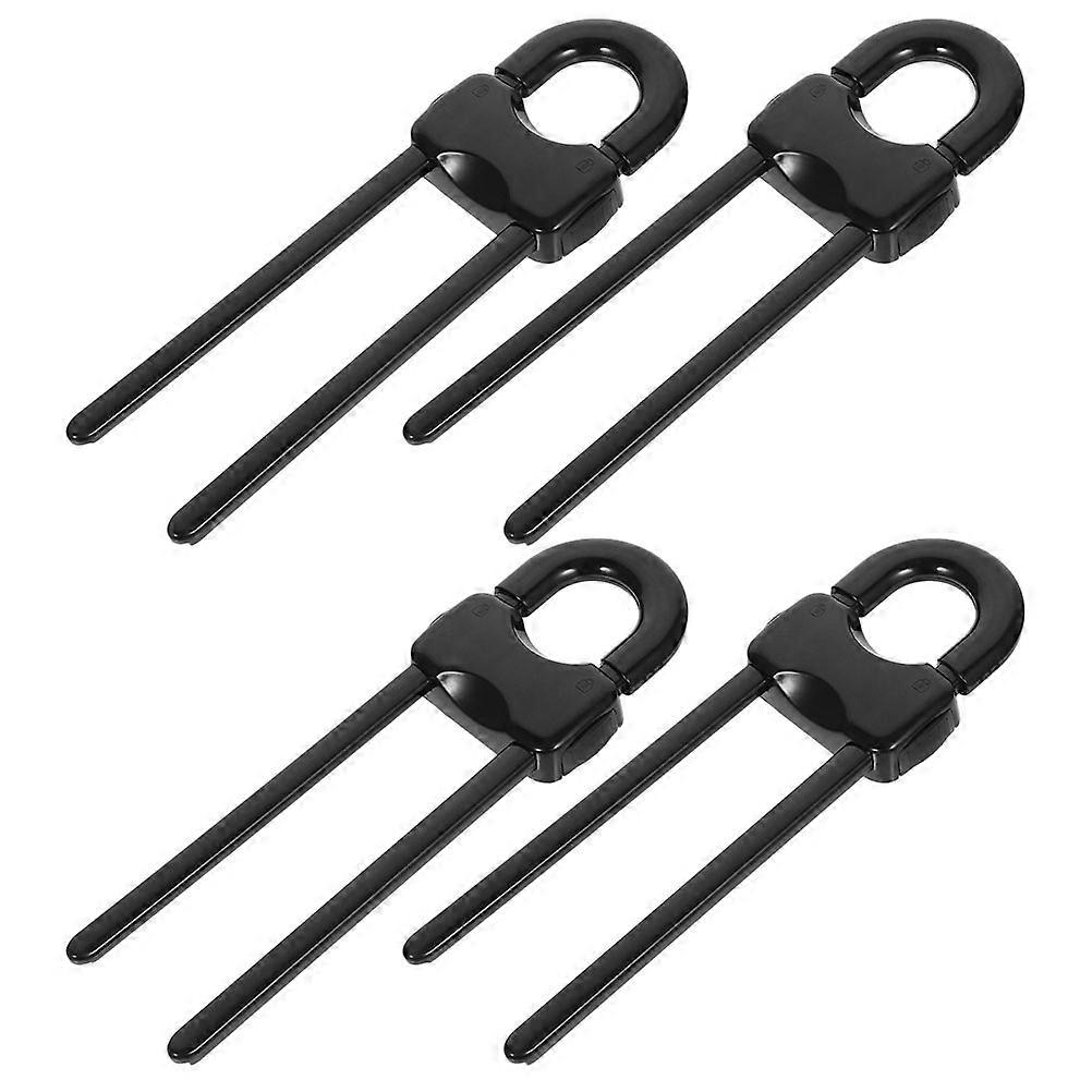 Toddler Proof Cabinet Locks 4Pcs Child Safety Locks For Drawers And Cabinets Black Durable Construction