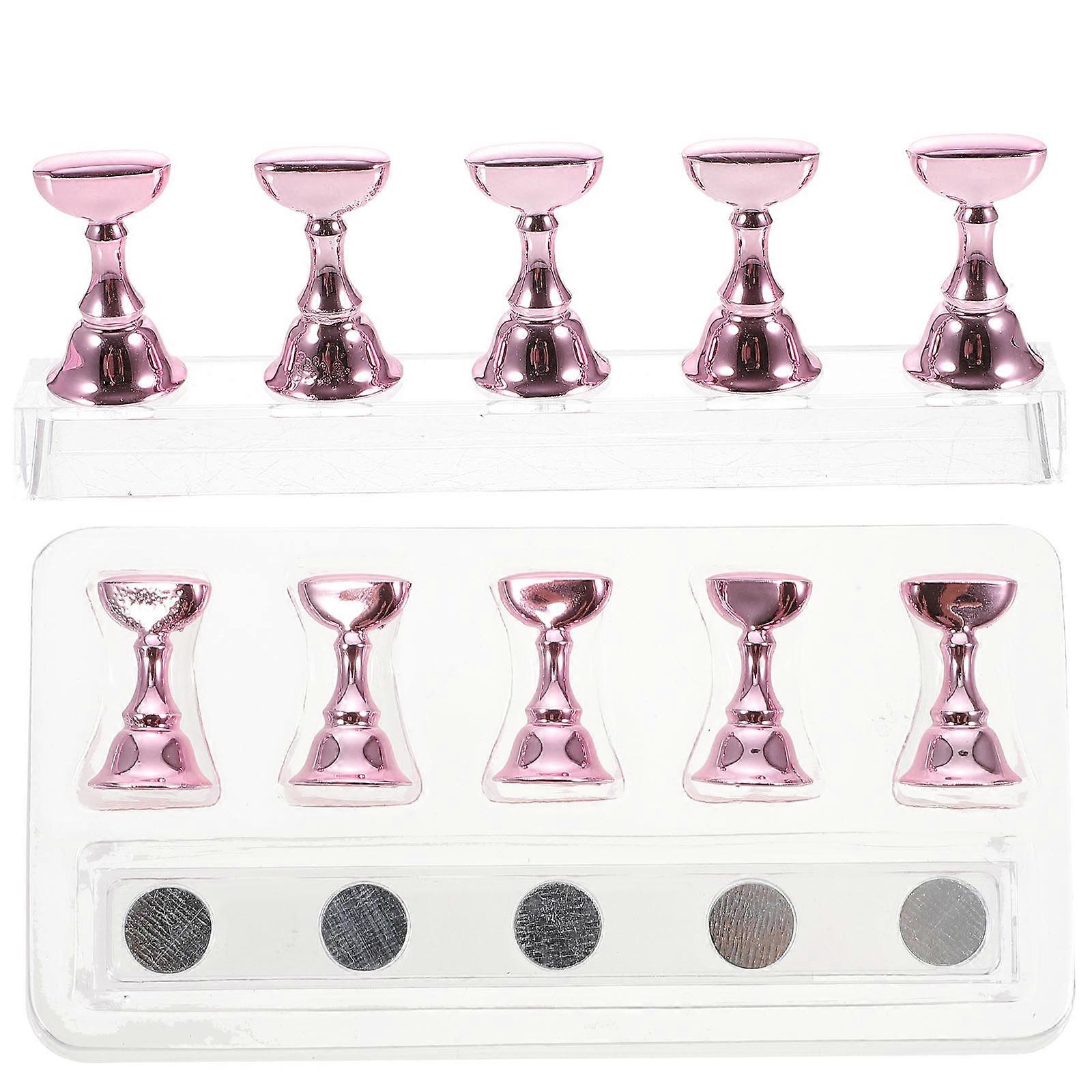 Magnetic Acrylic Nail Art Tips Holder Set with Stable Base for Manicure Practice and Display – Ideal for Beginners and Professionals