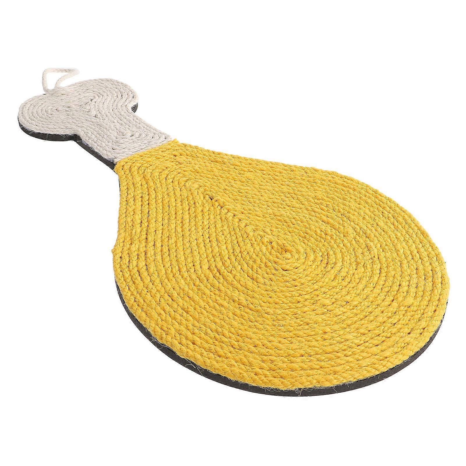 Cat Scratching Post with Strong Stability for Pet Use Yellow EVA 6.5 Inches