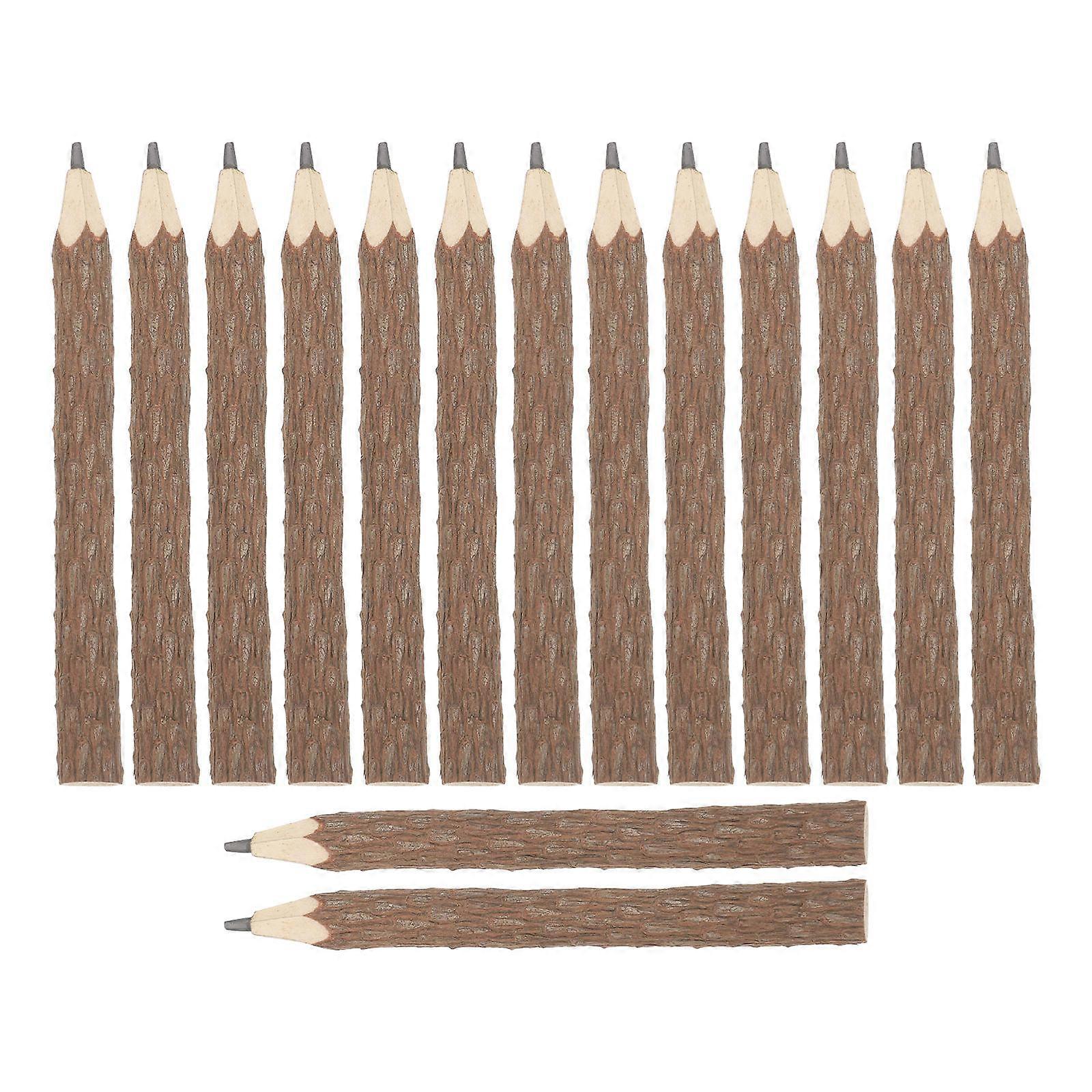 Retro Bark Pencils for Writing Use Made of PP Lasting Long Time Ideal Kids Light Brown 13cm