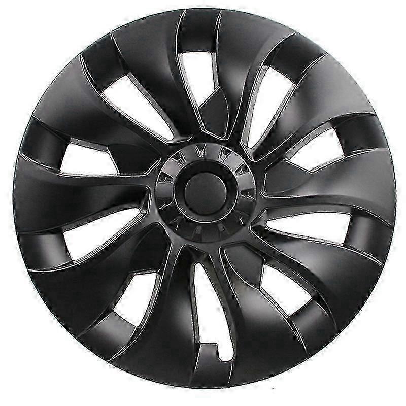 Model 3 18 tums hjulkåpa Byte matt svart navkapsel Full för Tesla Höger