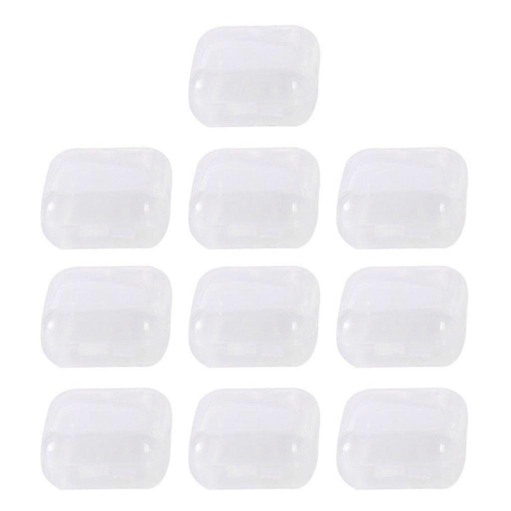 10Pcs/set Plastic Beads Storage Containers Mini Clear Square Box Empty Case