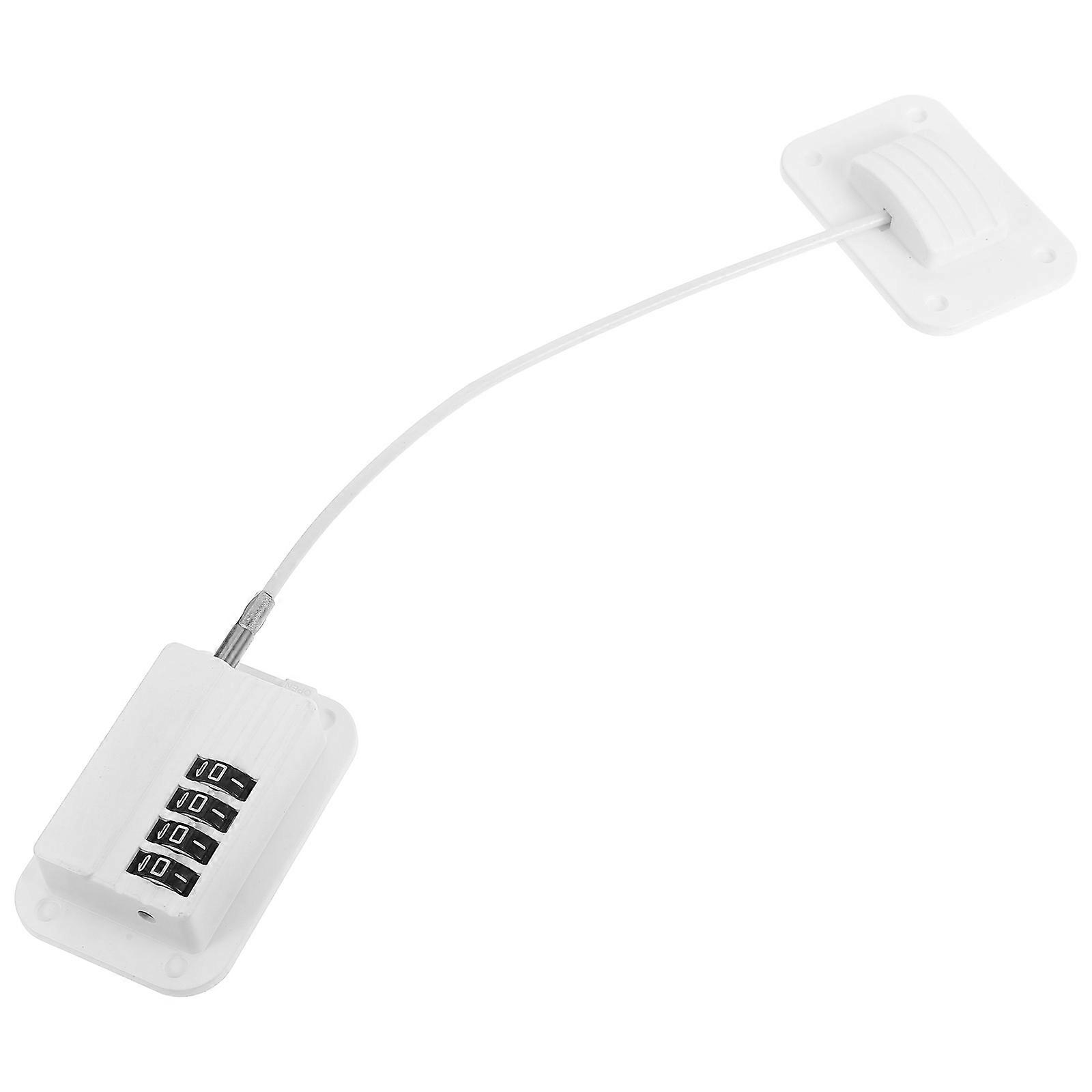 Child Safety Drawer Locks with Password Protection for Refrigerators Sliding Doors and Windows White Stainless Steel and ABS