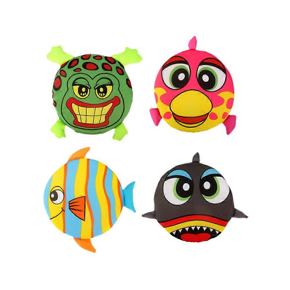 4 Pcs Soft Flying Disks Kids Toys Outdoor Games Assorted Color Educational Tool
