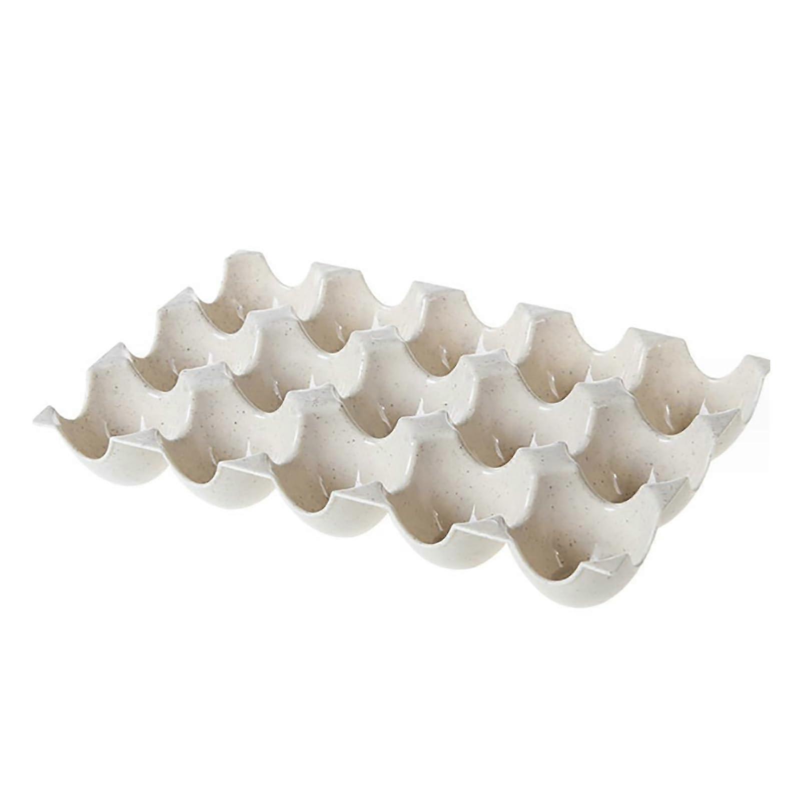 Egg Tray Fridge Egg Holder Egg Organizer Space Saving Design Made Of Wheat Fiber And PP Material Keeps Eggs Fresh