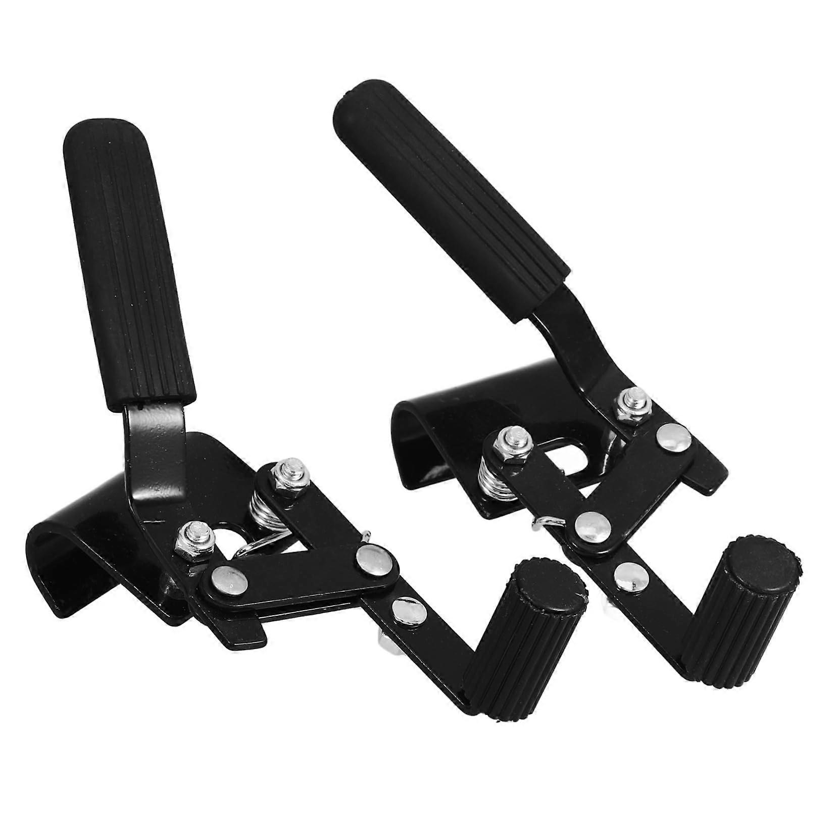 Made of metal with antislip feature  
Easy installation  
Longlasting manual wheelchair brake  
Safe and stable  
Left and right compatible  
Black