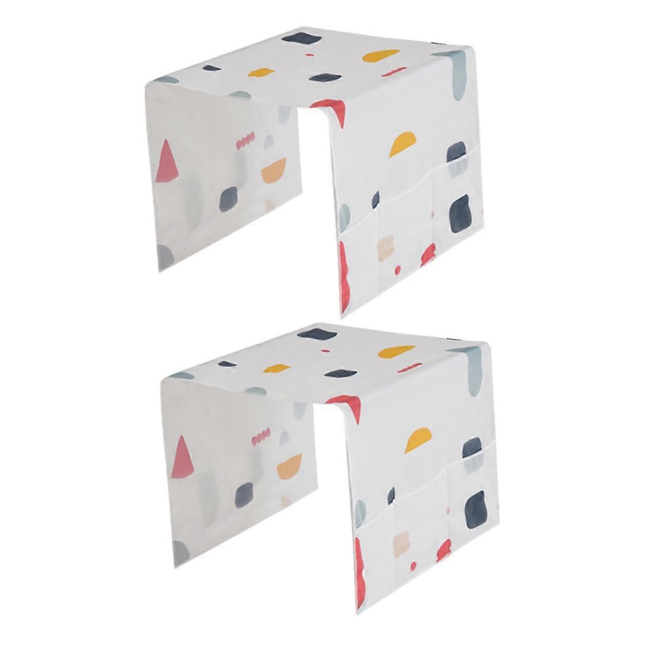 Lint Remover Washing Machine Top Cover - 2 Pack Durable Handle Lid Storage for Fridge, Duvet, and Draining Surfaces