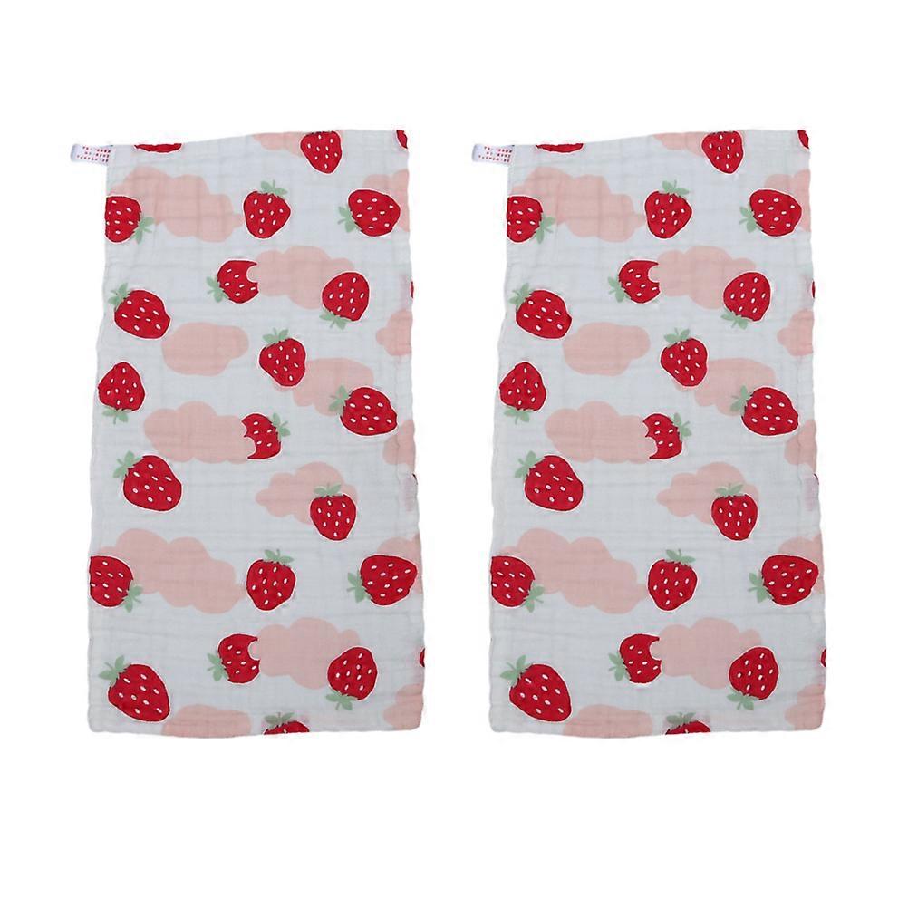 Baby Drool Bandana Handkerchief Made of Pure Cotton for Comfortable Use in Red Color 25x50cm