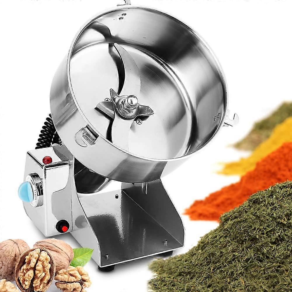 2000G Electric Grain Mill For Grinding Cereal, Spices, Coffee Beans, Nuts - Fast Speed Swing Type Stainless Steel Machine