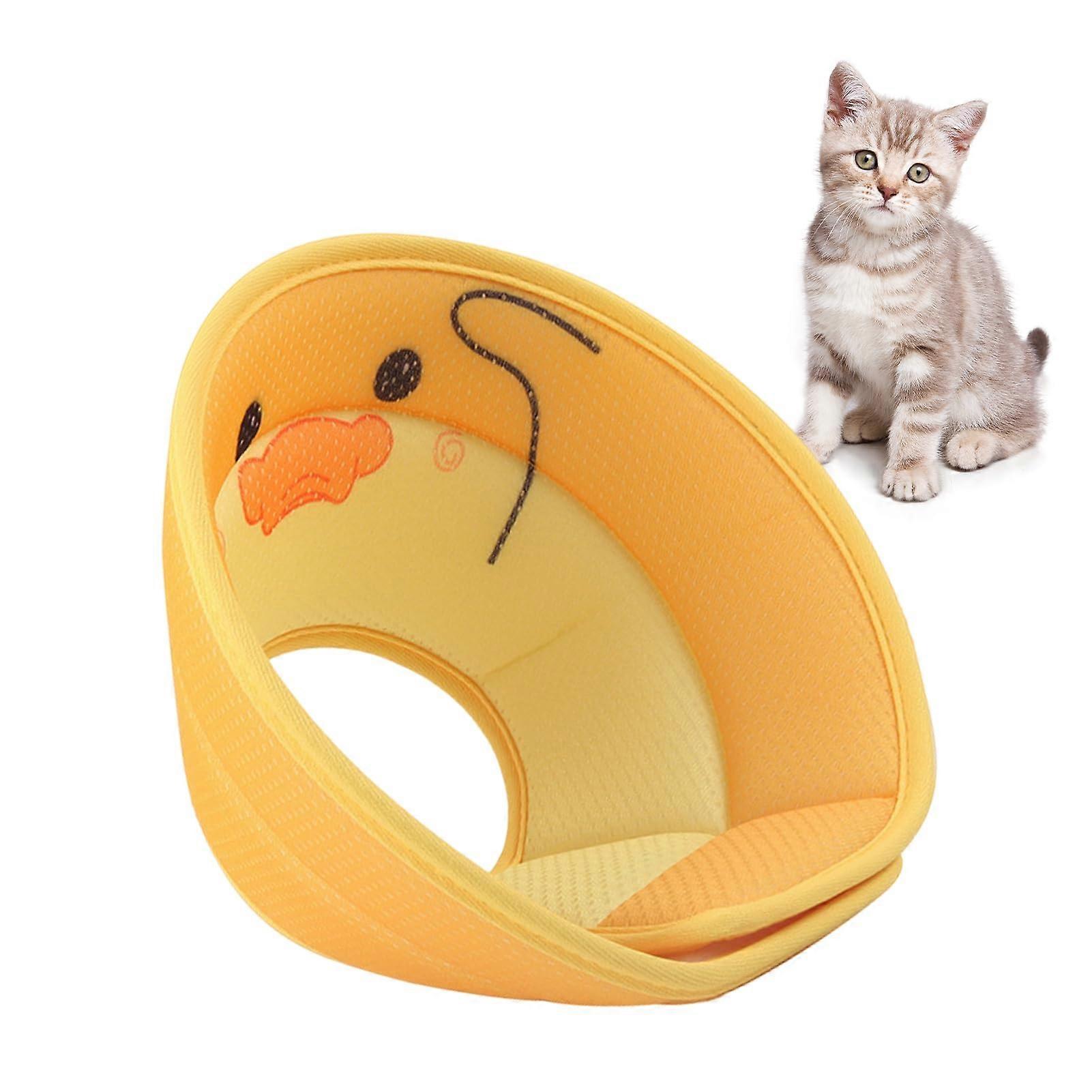 Elizabethan Collar for Cats Soft Cat Doughnut Collar with Cute Animal Pattern
