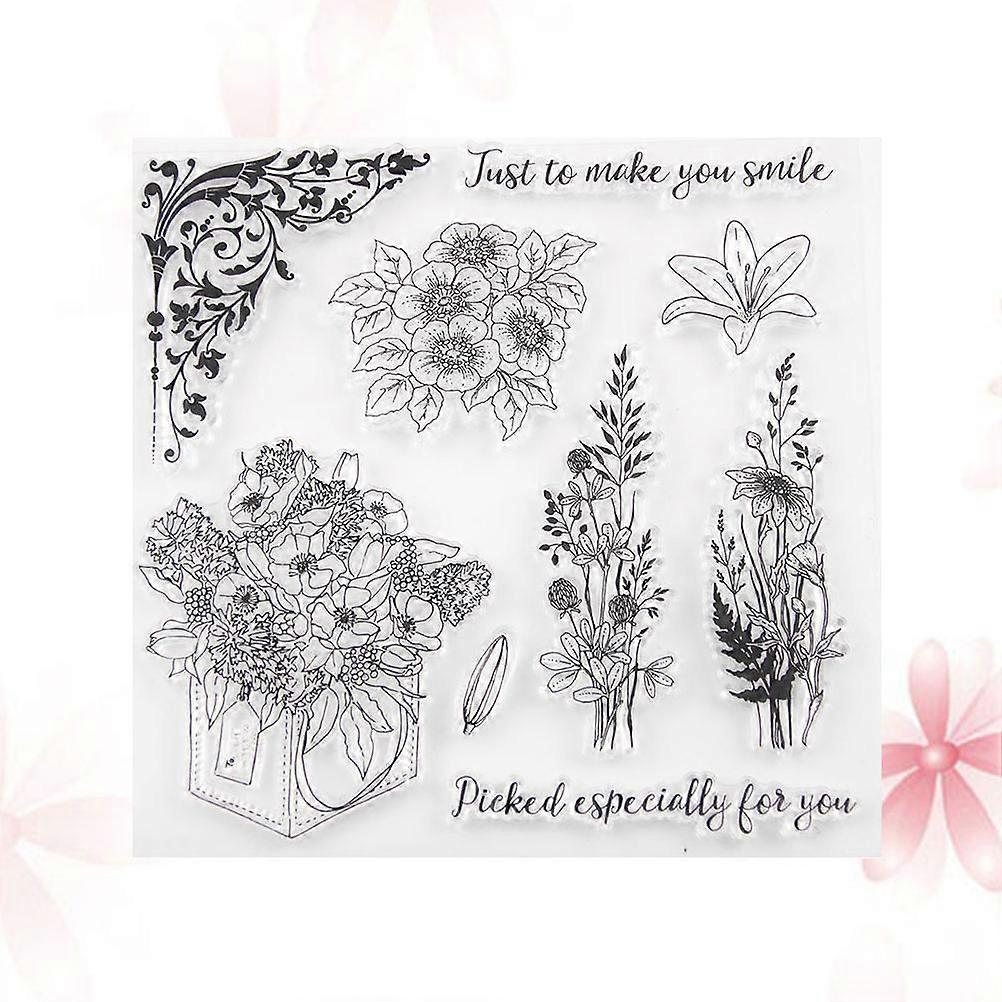 Transparent Stamper For Photo Album Decoration And Hobbyists 15.5 X 15.5 X 0.5Cm Multi Square Durable Tpr Material 1Pack