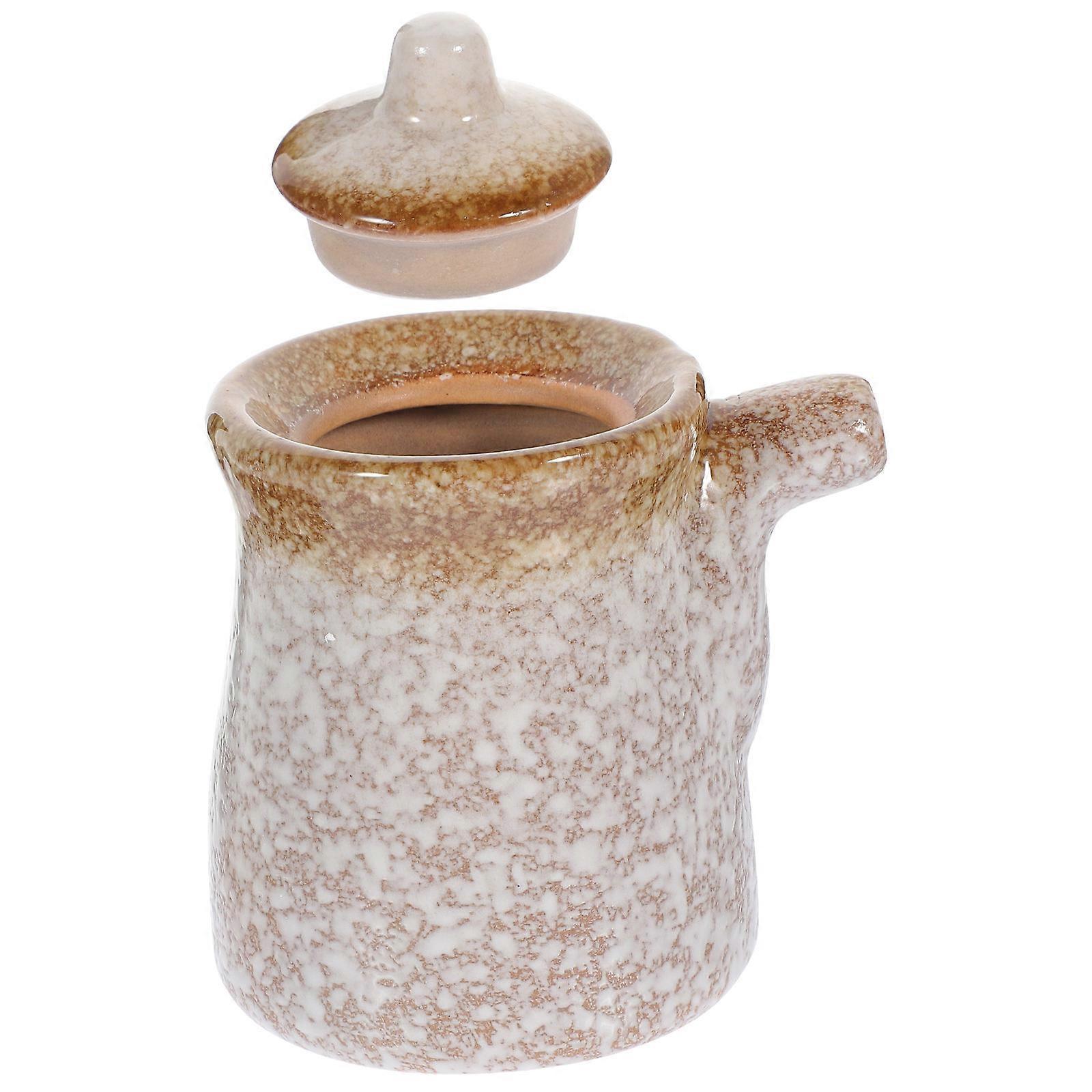 Porcelain Condiment Container Round Design Handcrafted Ideal For Households During Cooking Use 9.50X7.10X7.10CM 1Pcs