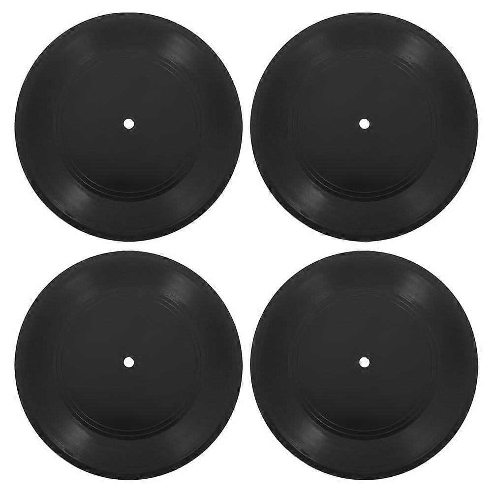 Retro Vinyl Record Wall Ornaments 4Pcs For Living Room And KTV With Beautiful Design Crafted From ABS Material