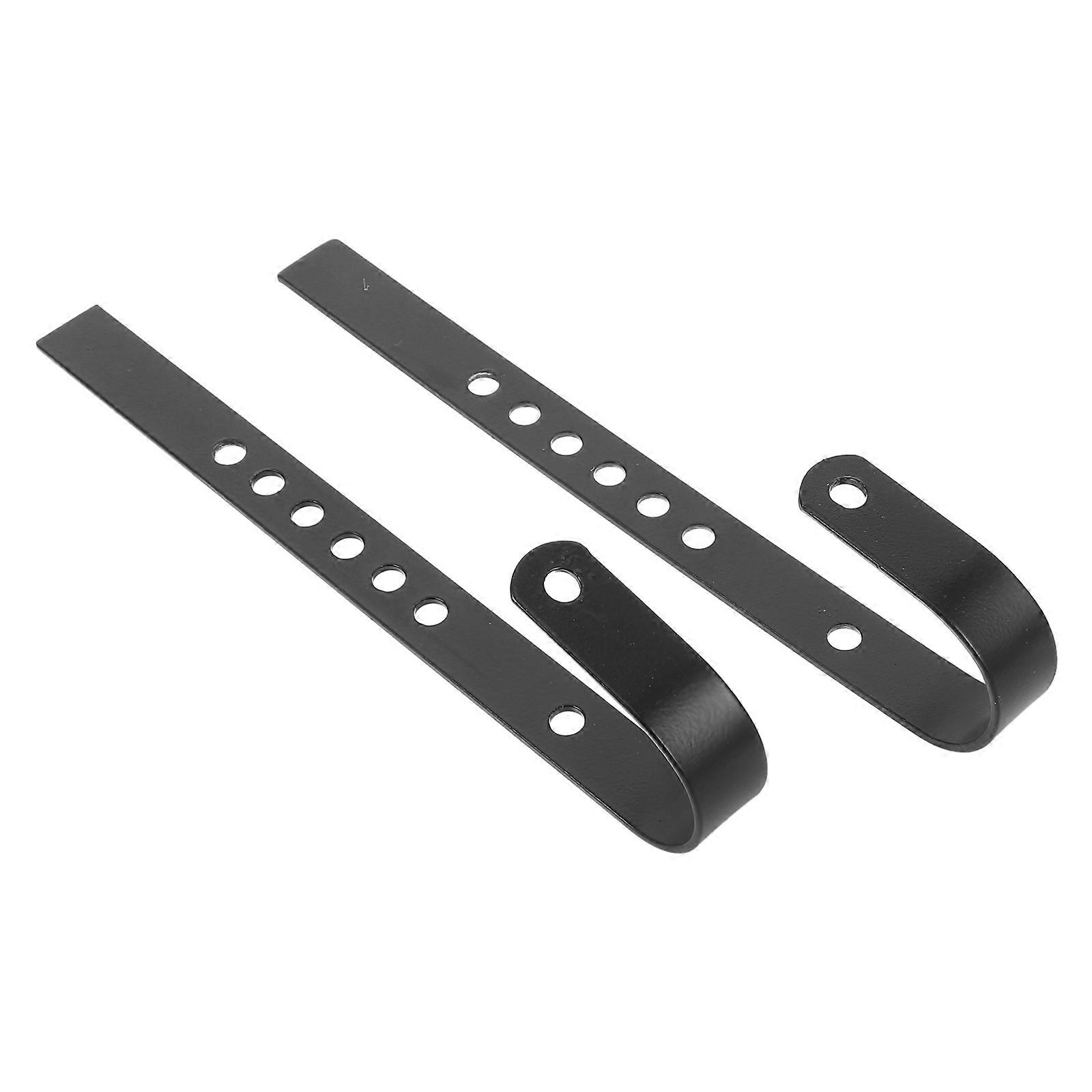 Black Iron Bike Basket Hooks for Home Adjustable and Secure Fit 2pcs