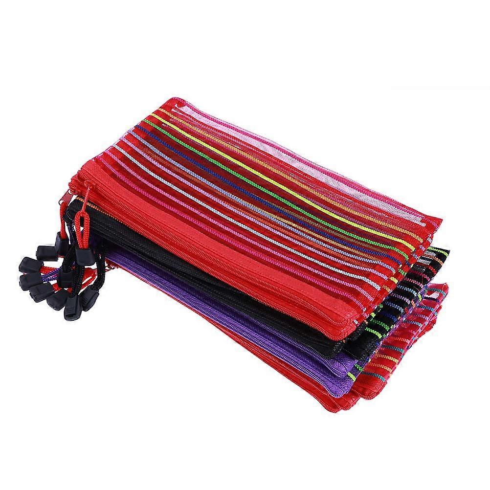 10Pcs Nylon Zippered File Bags Assorted Color Designed For Files And Documents Organization At Home School Office And Travel With Reinforced Zipper