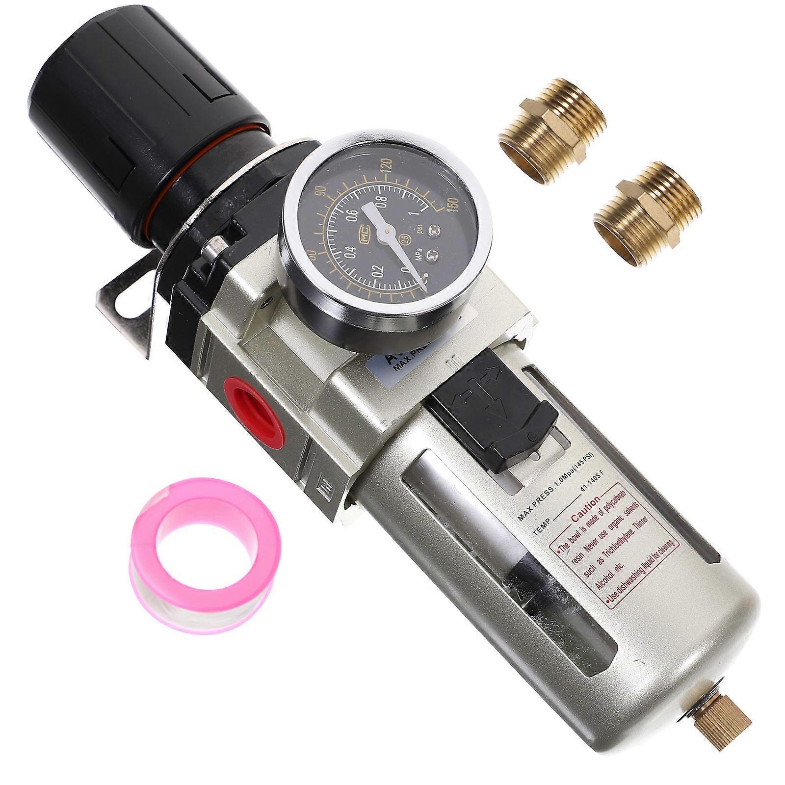 Air Compressor Regulator with Gauge for Maintenance Multi Aluminum Alloy and Plastic 1 Set