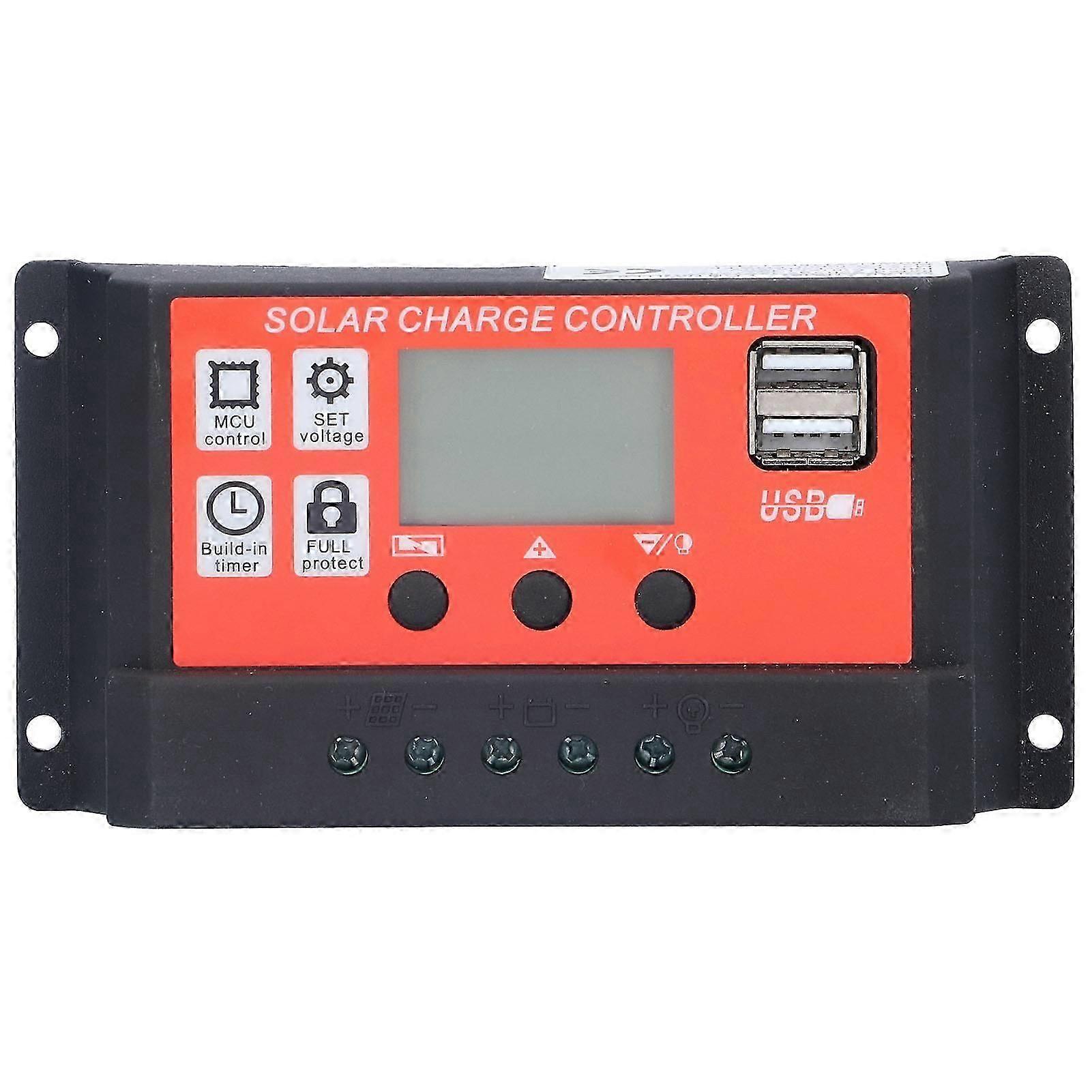 10A 12V/24V PWM LCD Solar Charge Controller Regulator Photovoltaic Module System