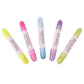 Set di penne per la rimozione dello smalto per unghie da 5 pezzi per errori di nail art puliti, strumento correttore per smalto per unghie facile e veloce con punta di precisione per manicure professionale