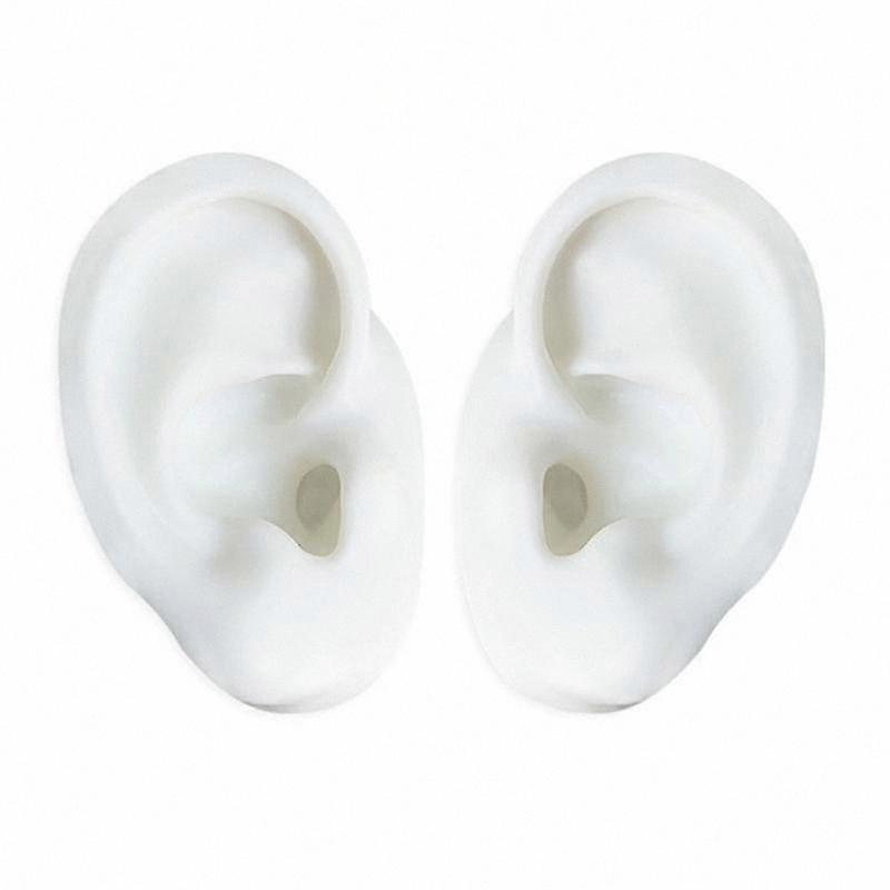 Silicone Ear Model for Body Piercing Training and Display Earring Tool