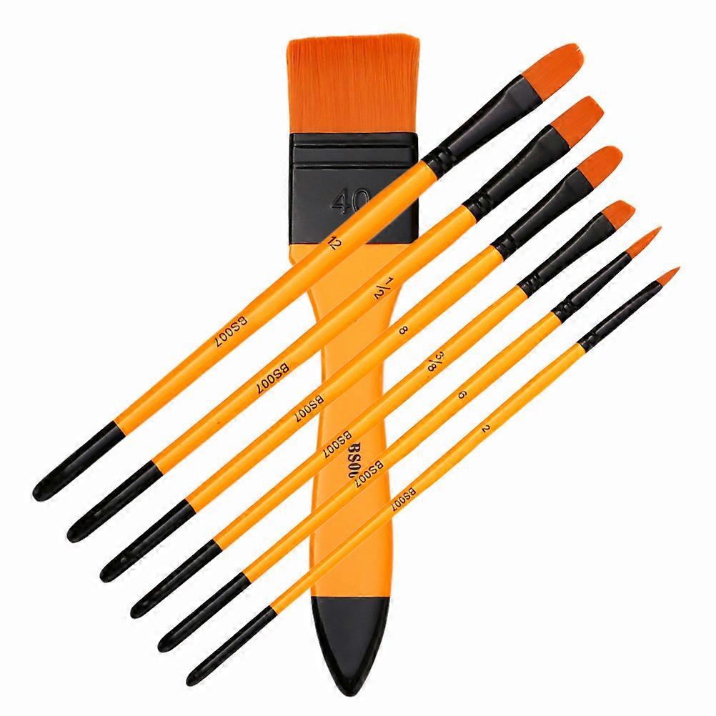 Acrylic Paint Brush Set For Artists Of All Levels 21 Pcs Orange Nylon Painting Tools Including Various Sizes And Styles For Detail Work