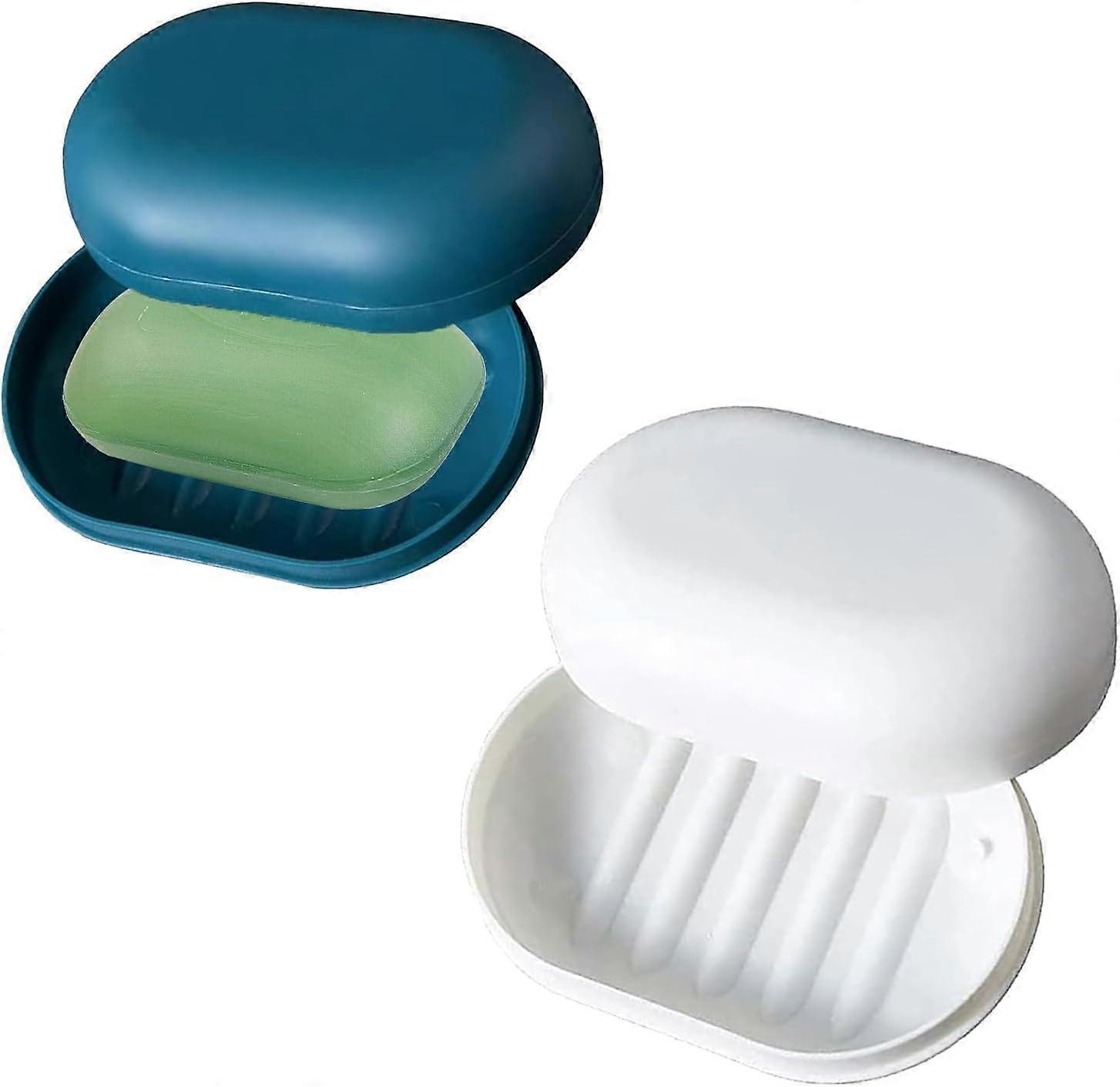2-Pack Travel Soap Case Boxes – Leakproof Durable Plastic Soap Holders – Compact Containers for Camping and Travel