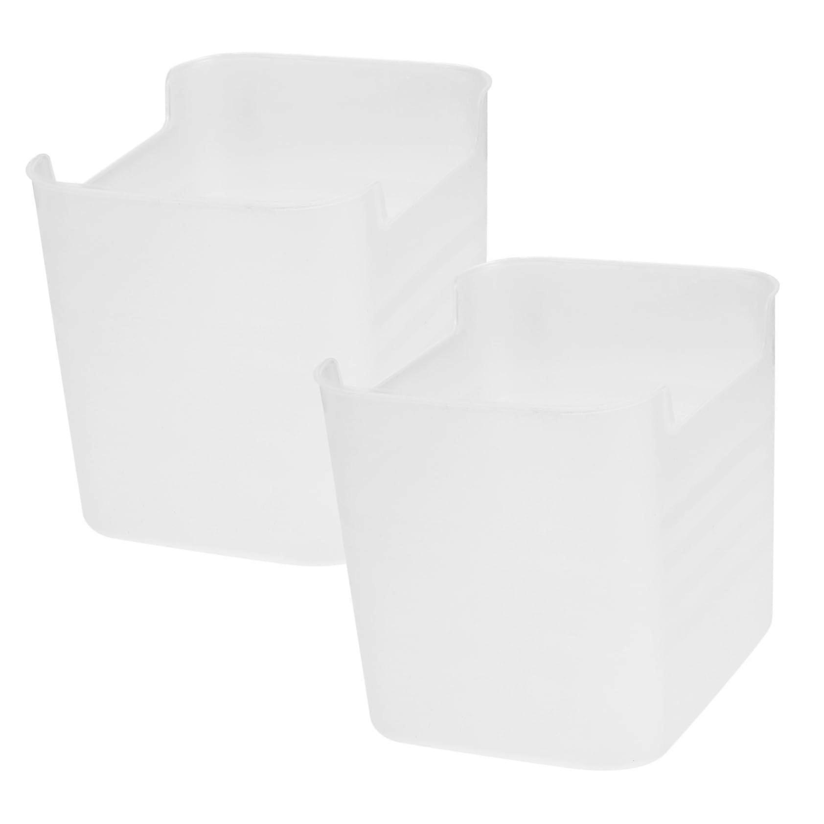 Fridge Food Storage Container Pack of 2 Transparent PP Side Door Berries and Fruit Storage Box for Refrigerator