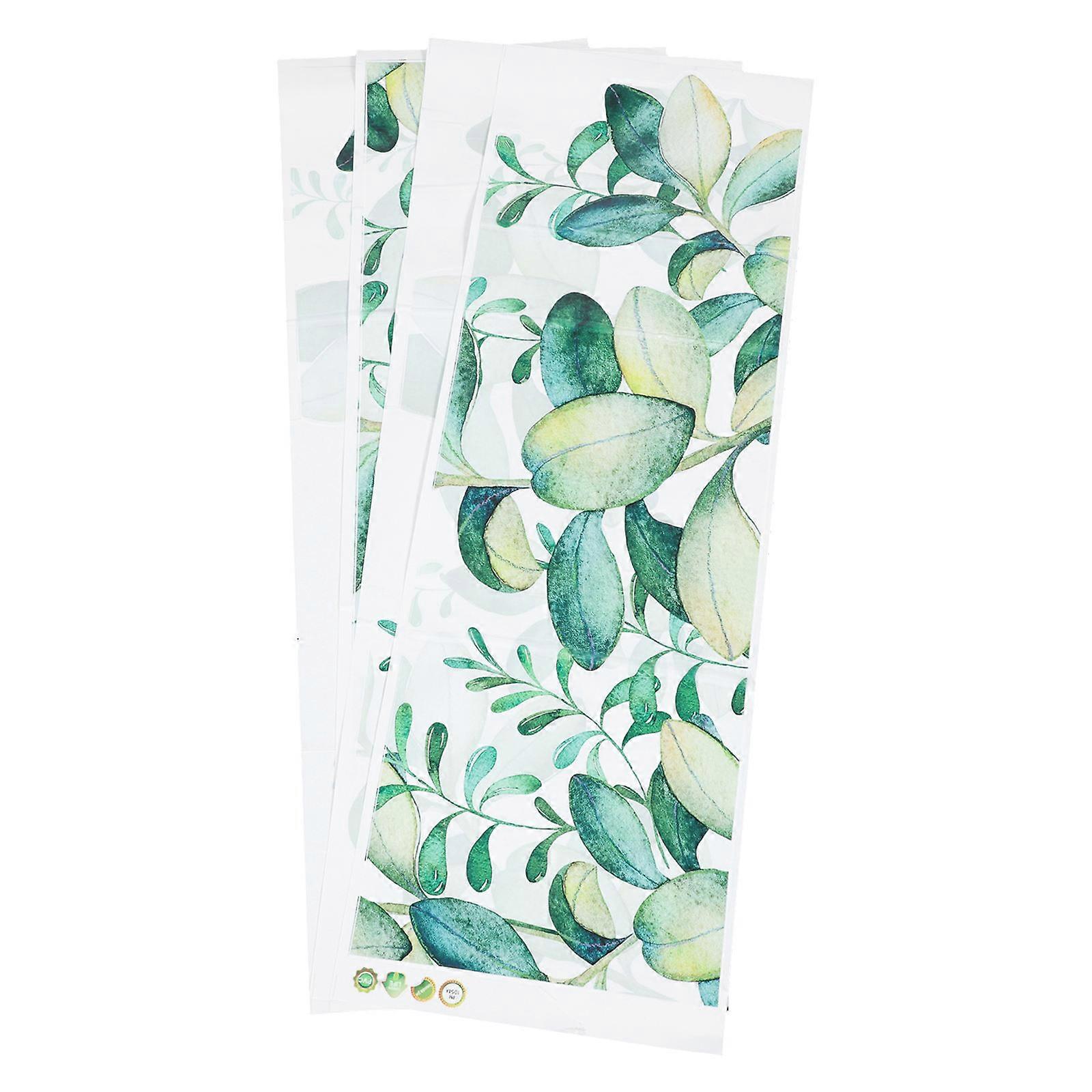 Decorative Green Plants Leaf Decal for Indoor Home Shop Pvc Material Durable Reliable 1Set