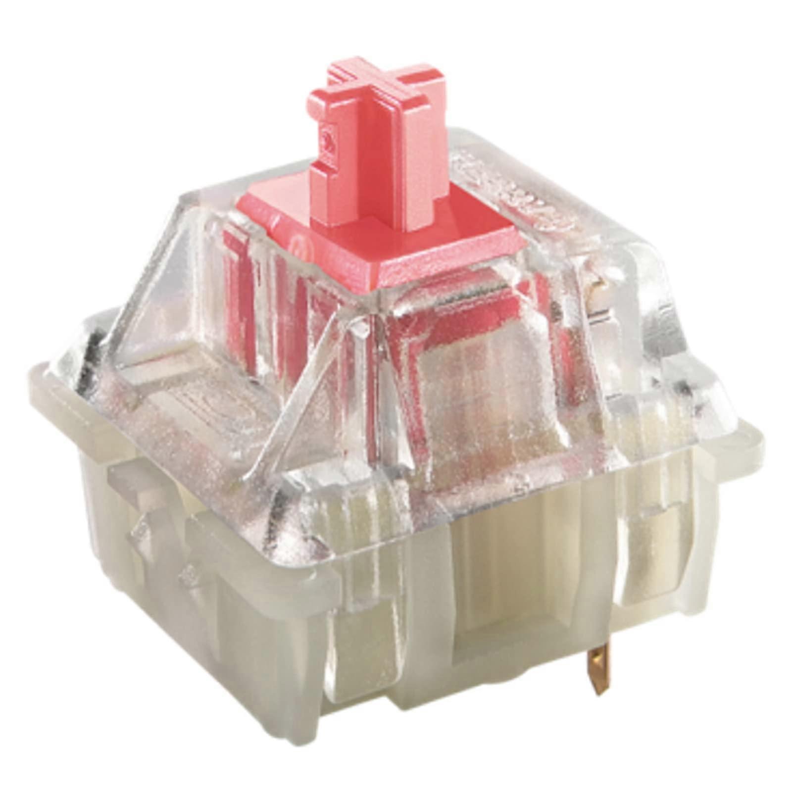 Cherry MX Key Switches Plate Mounted MX3AL1NA Cherry RGB Silent Red 10 Pcs for Mechanical Gaming Keyboards