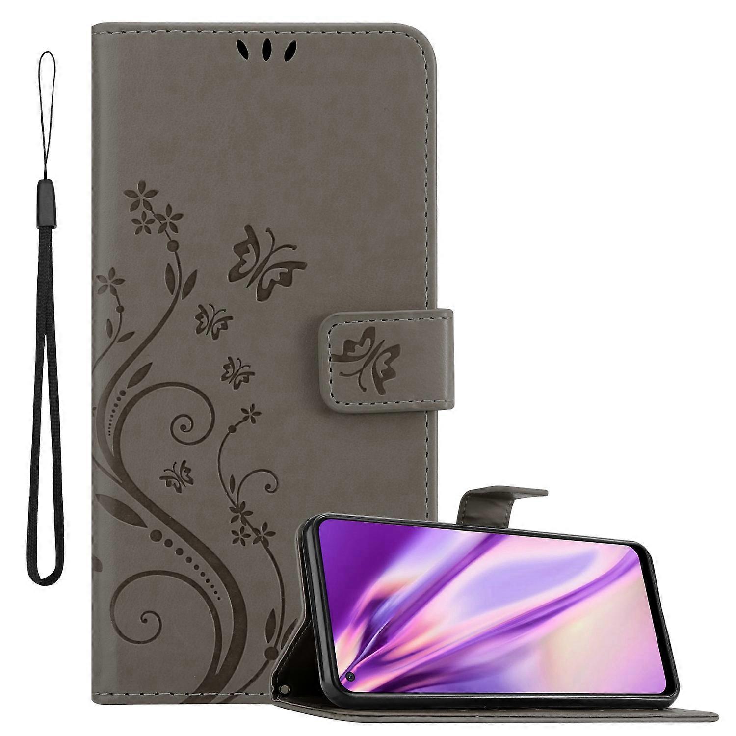 Oppo A94 5G Protective Case - with Floral Print and Card Slot