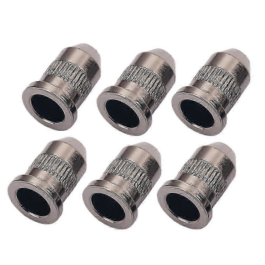 6pcs Guitar String Caps Mounting Buckle Through Body Ferrules Bushing Parts Guitar Accessories GE25