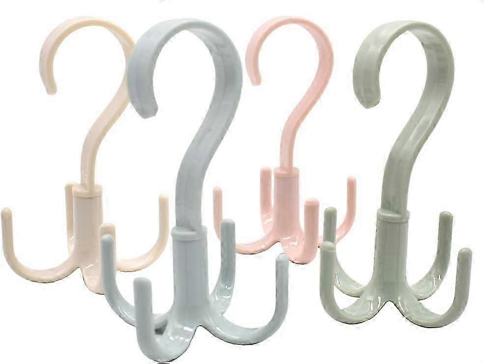 4 Rotatable Hooks - Adjustable & Versatile Hanging Hooks for Home & Office