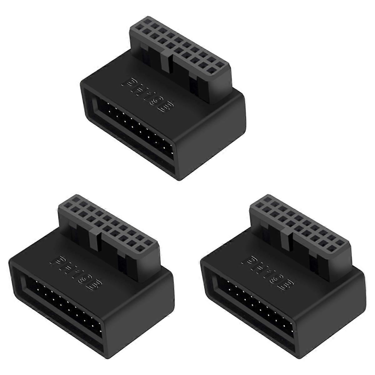 USB 3.0 Internal Header USB3.0 19/20P Socket 90 Degree Adapter Converter for Computer Motherboard