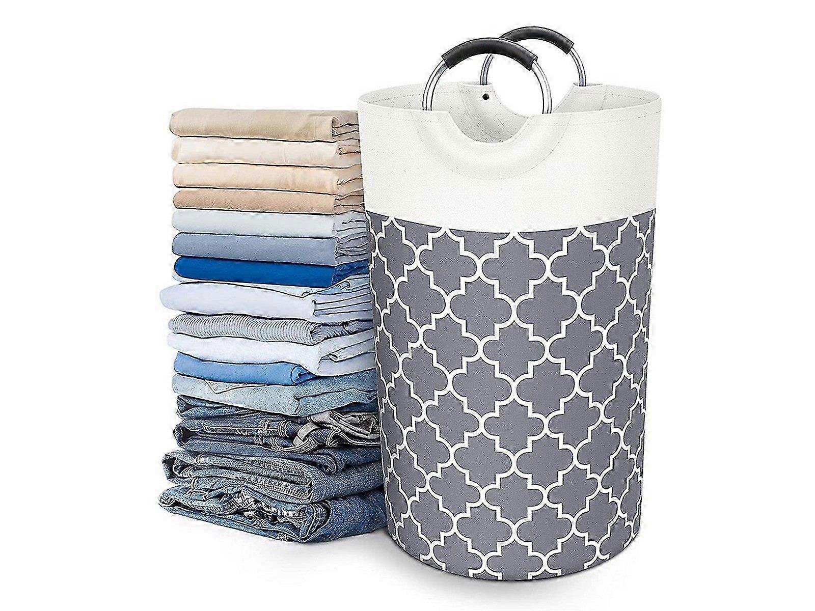 82L Collapsible Laundry Basket Foldable Laundry Hamper Clothes Hamp...