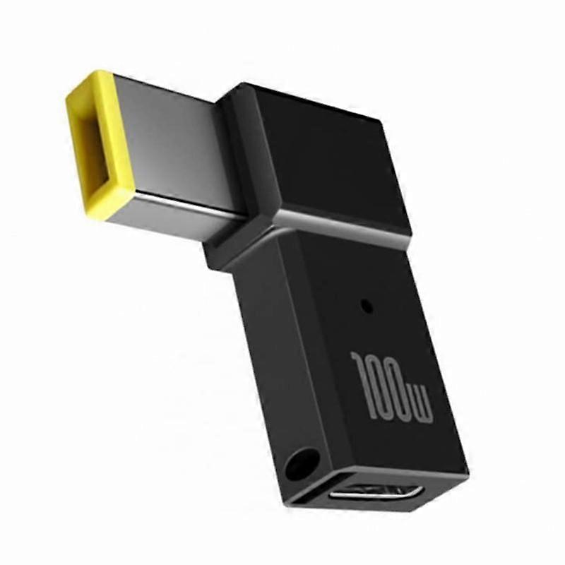 100W USB Type C Female to Square Plug Converter USB-C Fast Charging for Laptop DC Power Adapter Con