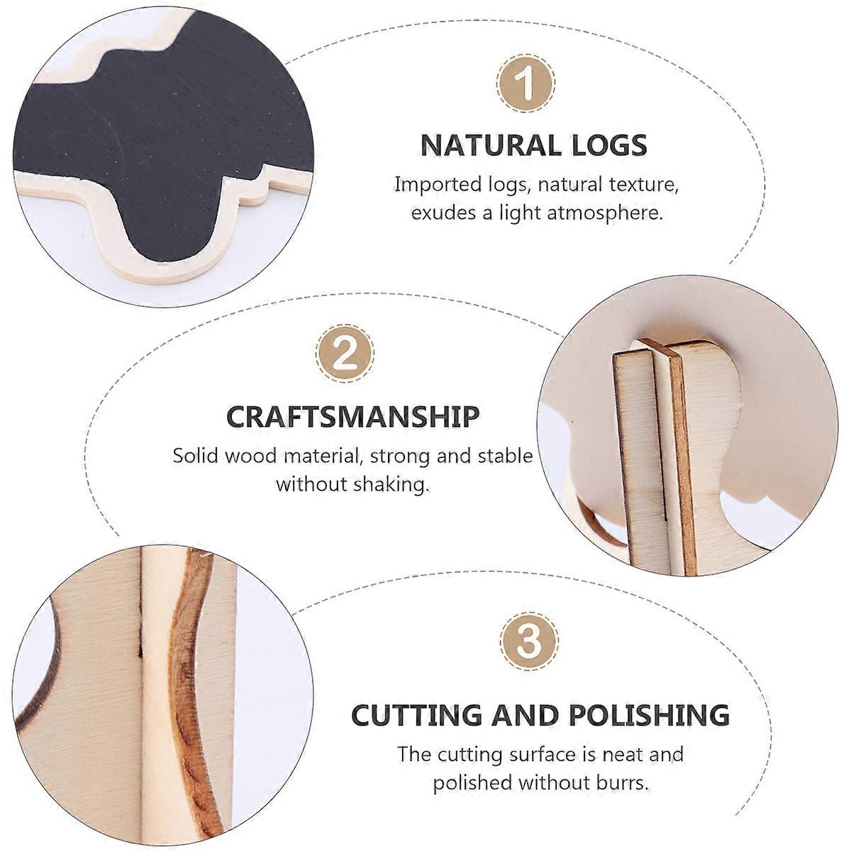 Wood Mini Chalkboard Small Blackboard for Desktop Display Black Wood Message Board 10Set