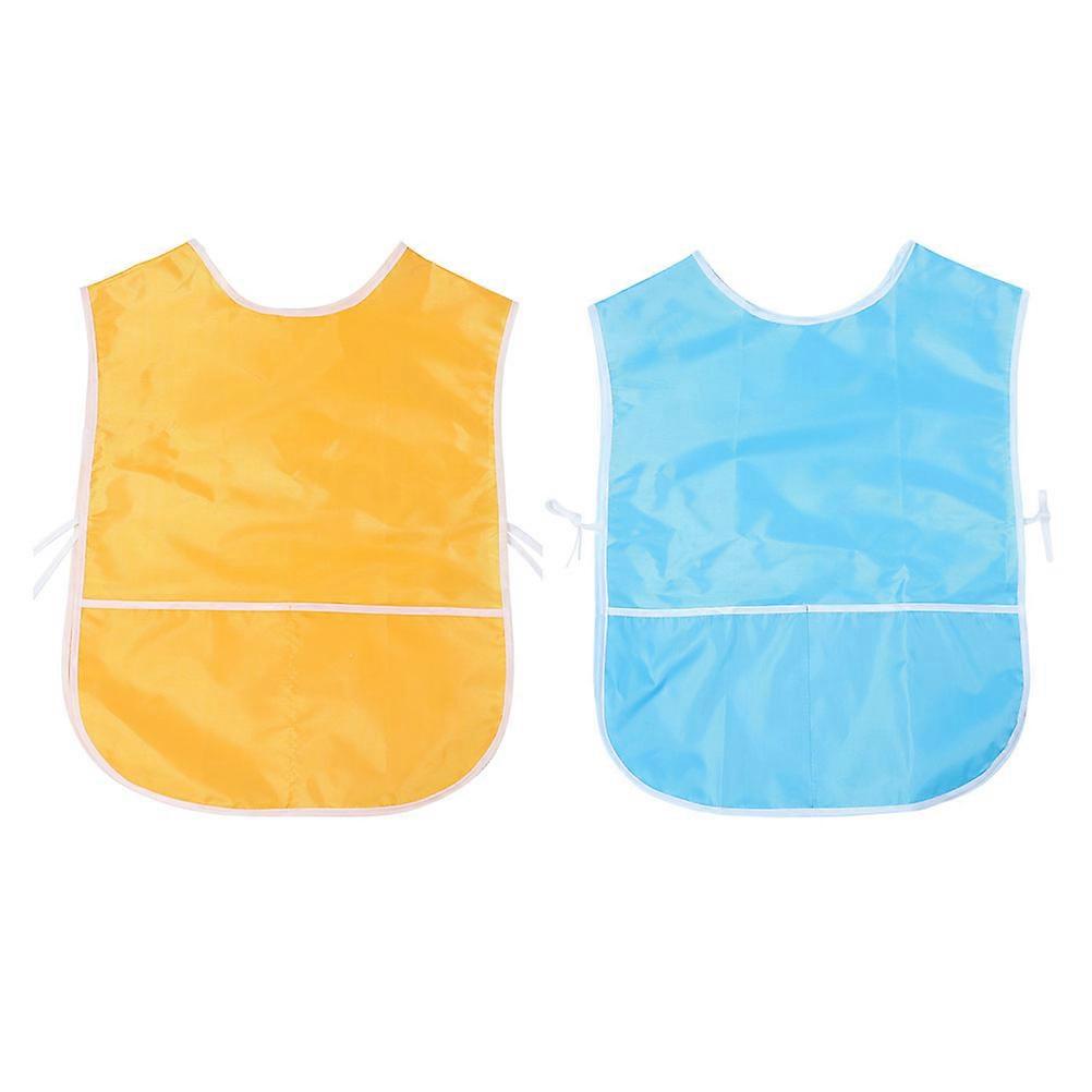 Waterproof Painting Smock Kids Bib for Art Protection 2Pcs Nylon Material