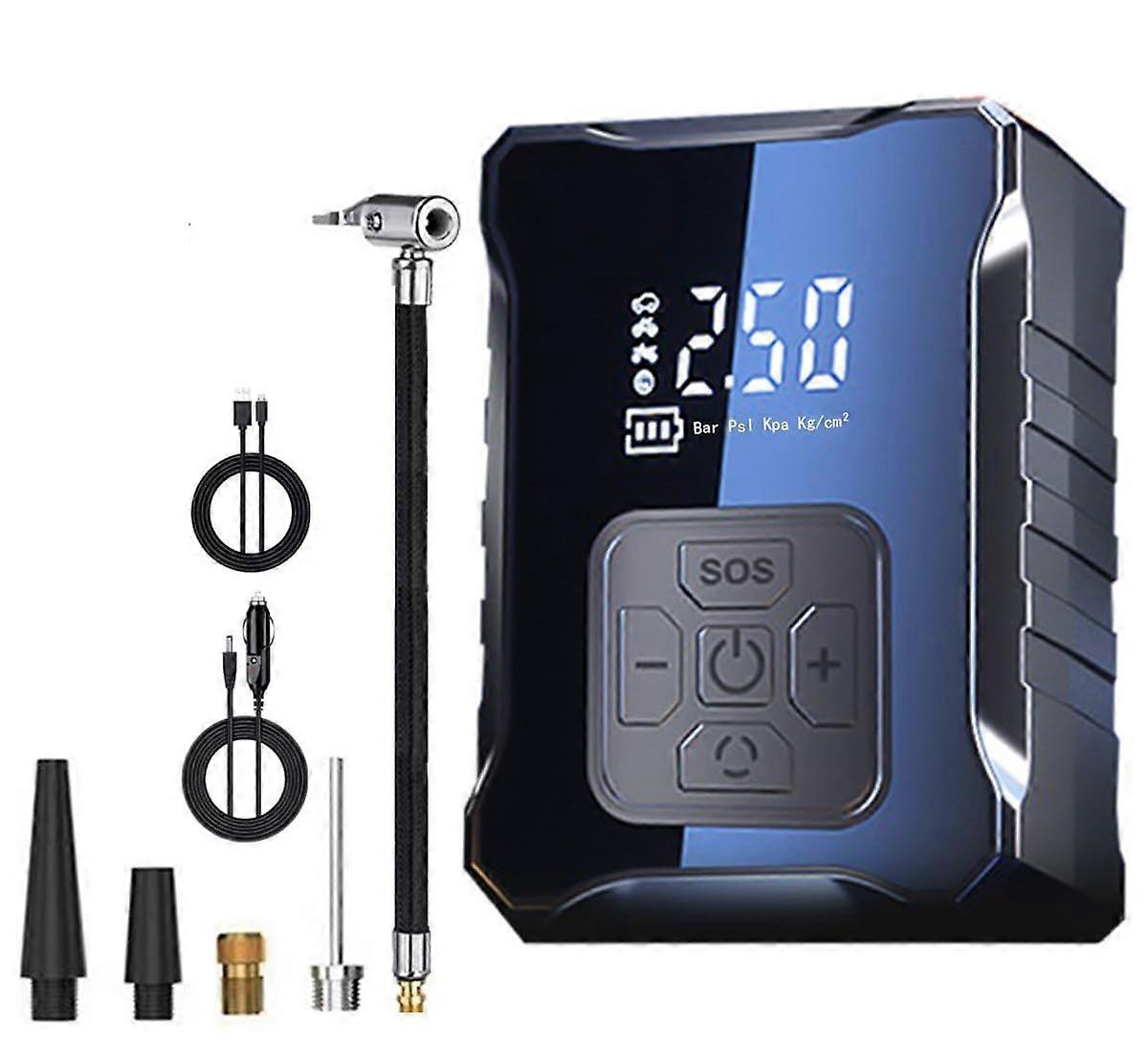 Tire Inflator Portable Air Compressor, 150PSI Portable Air Pump for Car Tires, 2X Faster Inflation Air Compressor with Digital Pressure and LED for Ca