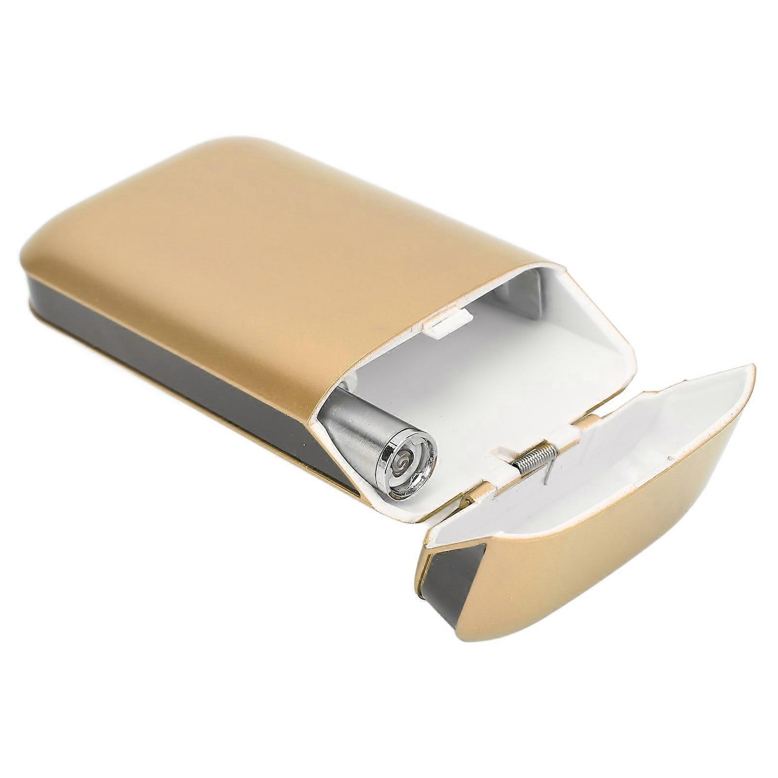 Multifunctional Portable Cigarette Case 12 Pcs Gold 150mAh Battery