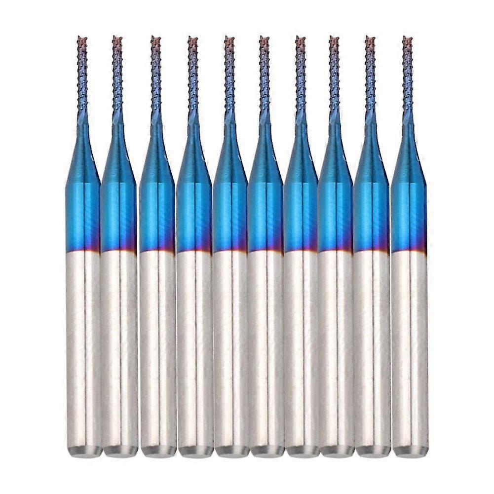 Engraving Bits Machines Carbide End Mill Coat Tip Router Bit, 10 Pack -Macaron